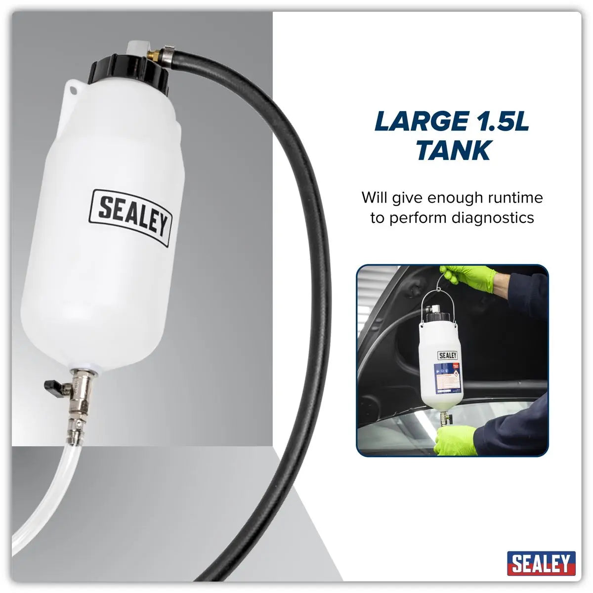 Sealey Auxiliary Fuel Tank 1.5L White Rose Tools