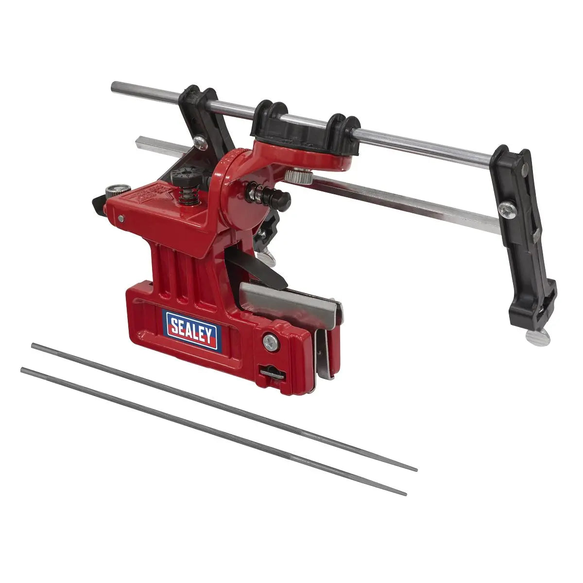 Sealey Bar Mounted Chainsaw Chain Sharpening Guide White Rose Tools