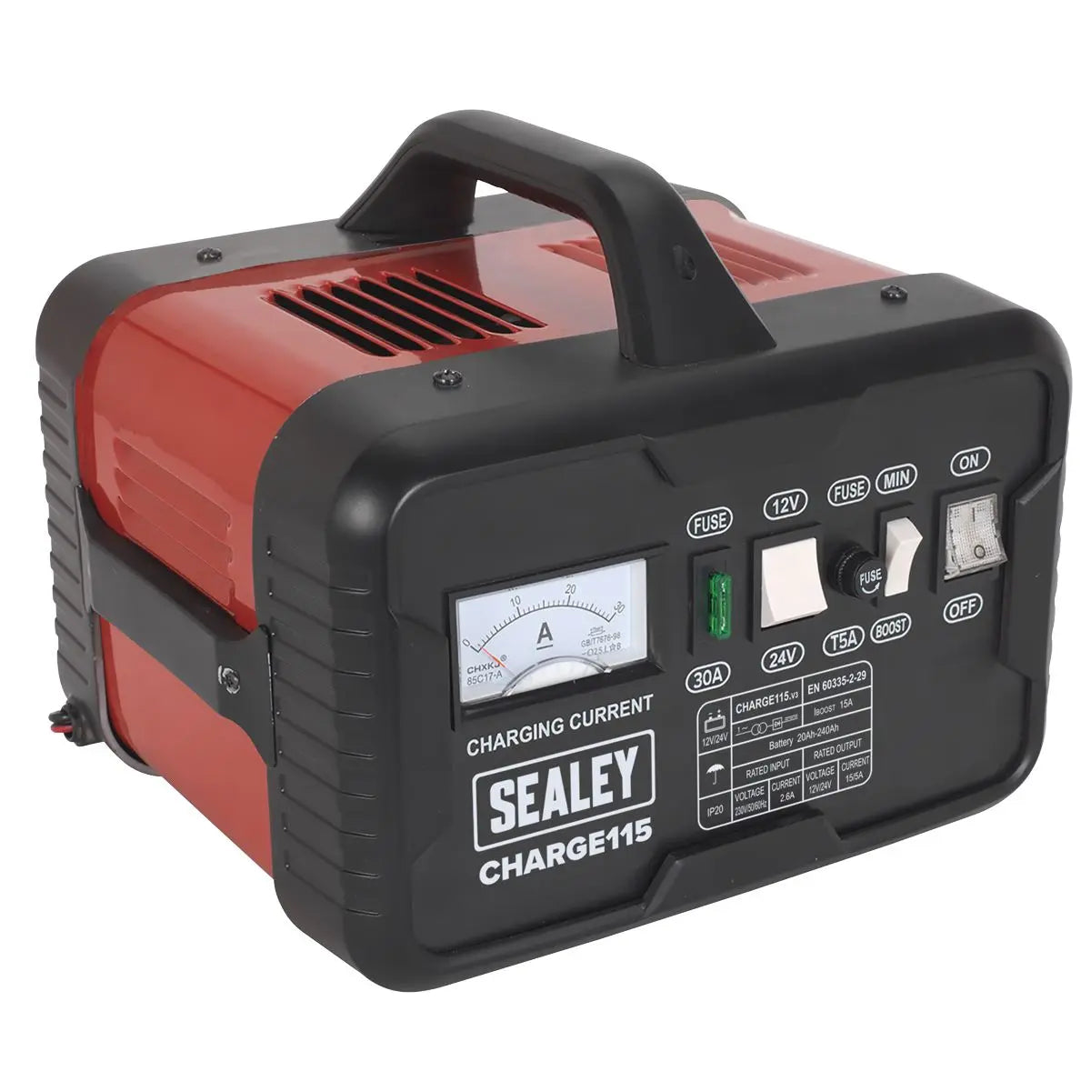 Sealey Battery Charger 19A 12V/24V 230V