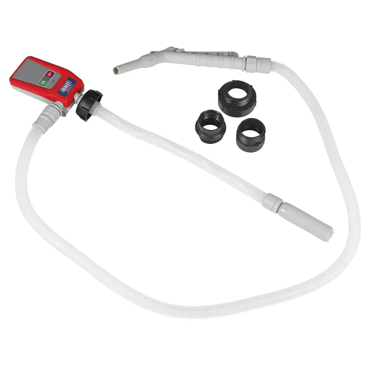 Sealey Battery Operated/12V Fuel Transfer Pump White Rose Tools