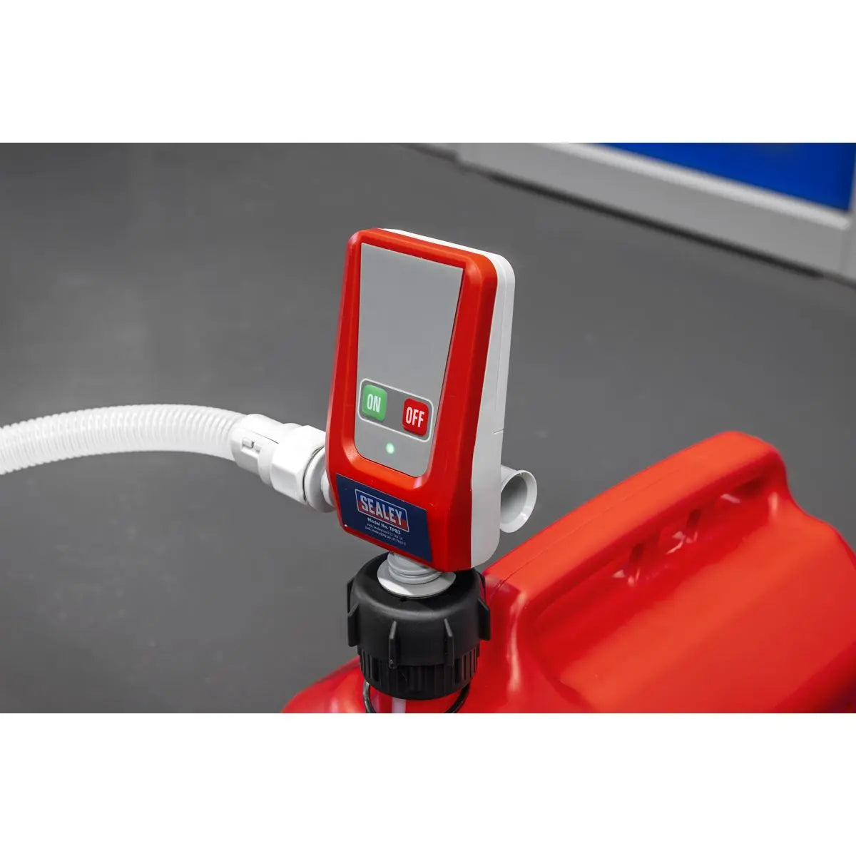 Sealey Battery Operated/12V Fuel Transfer Pump White Rose Tools