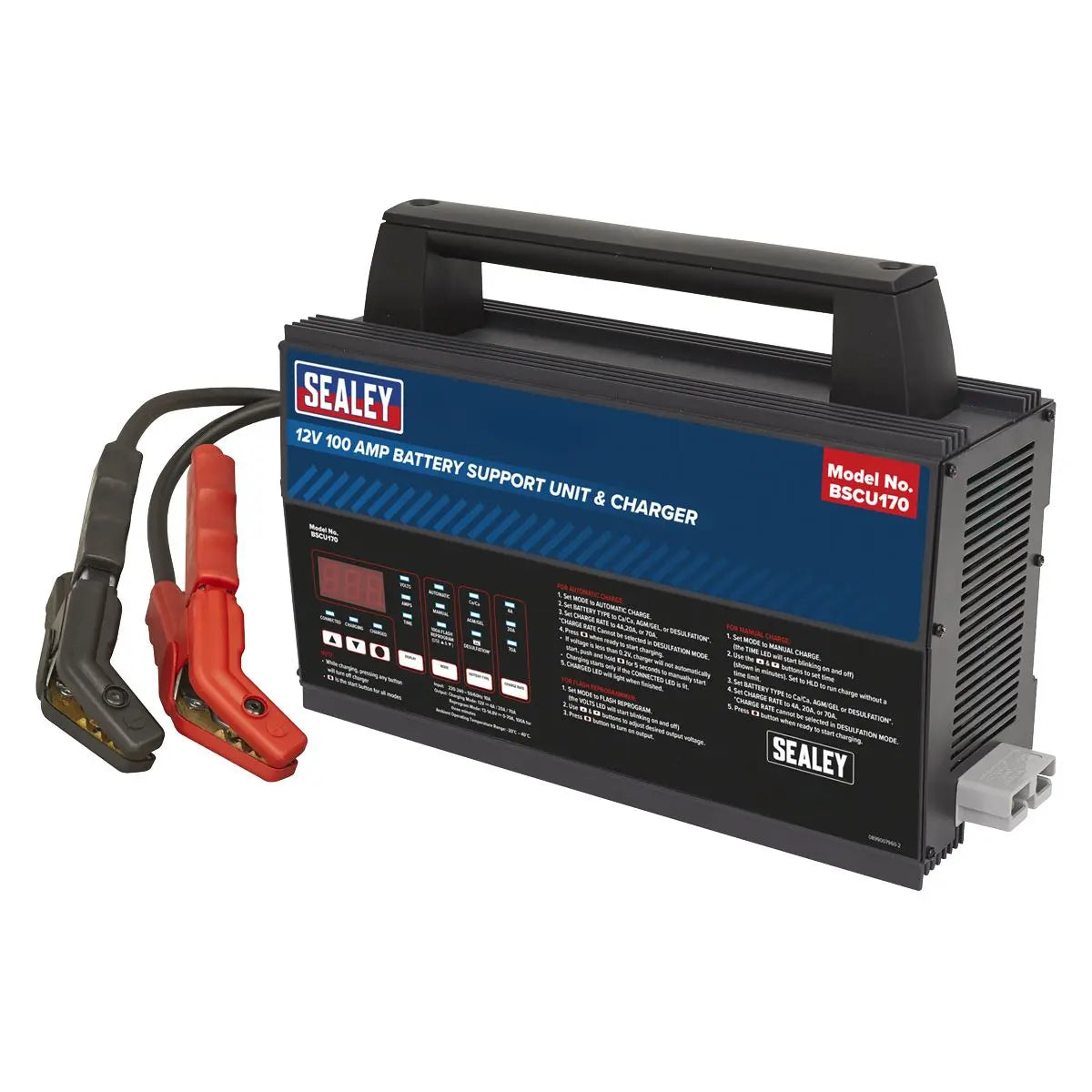 Sealey Battery Support Unit & Charger - 12V 100A