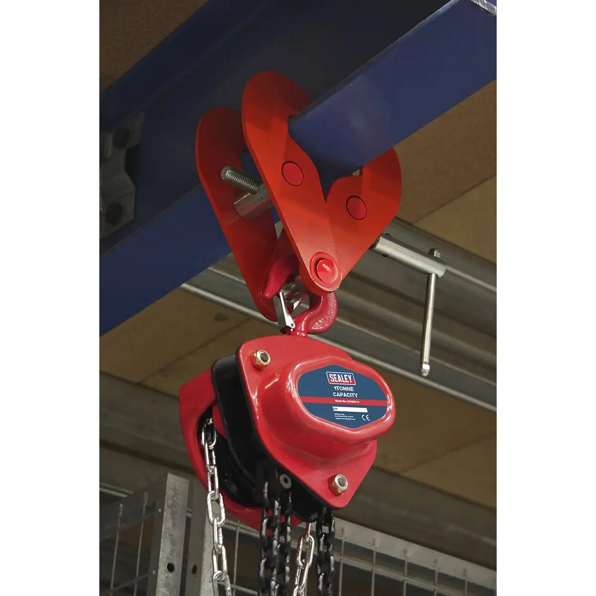 Sealey Beam Clamp 2 Tonne White Rose Tools