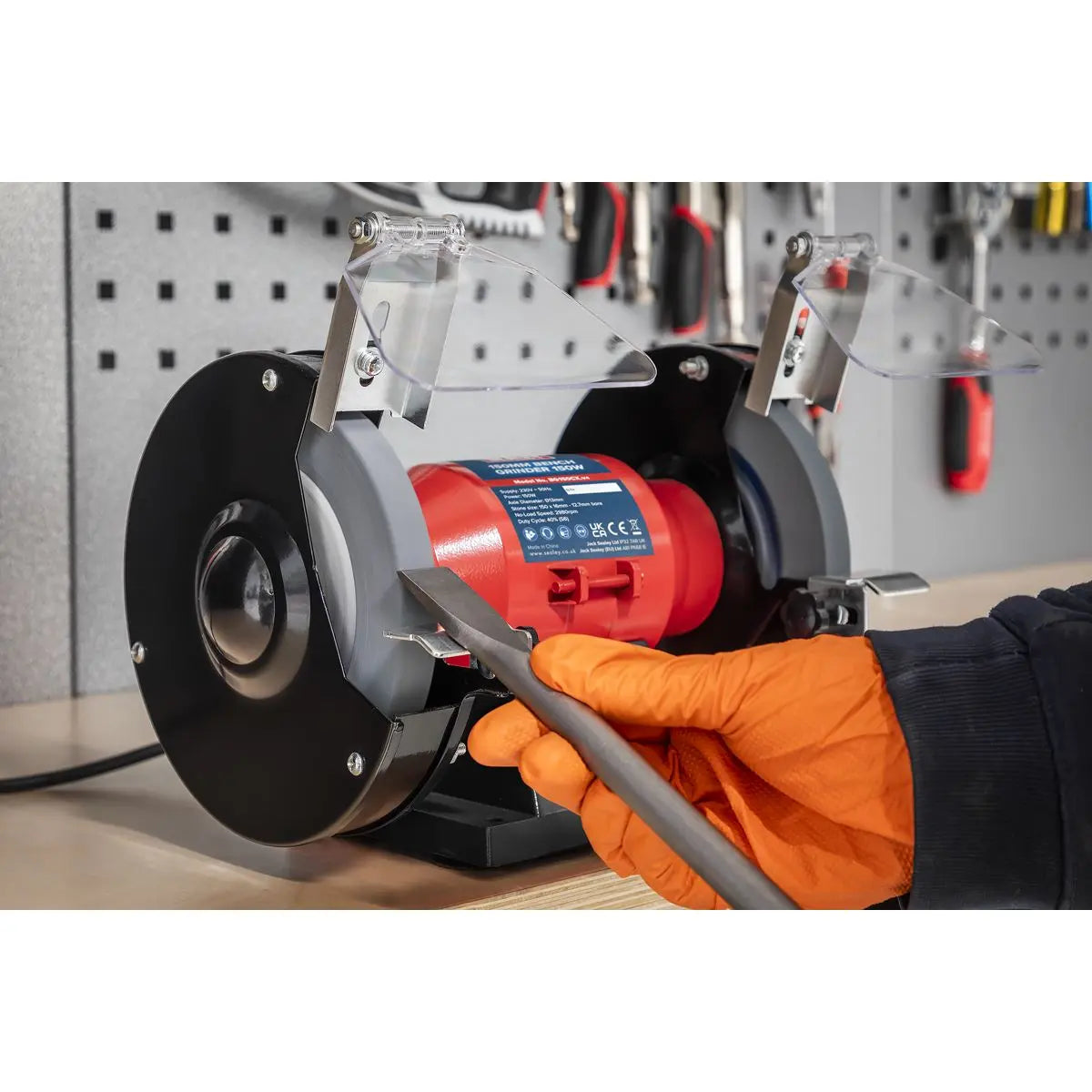 Sealey Bench Grinder Ø150mm 150W/230V White Rose Tools