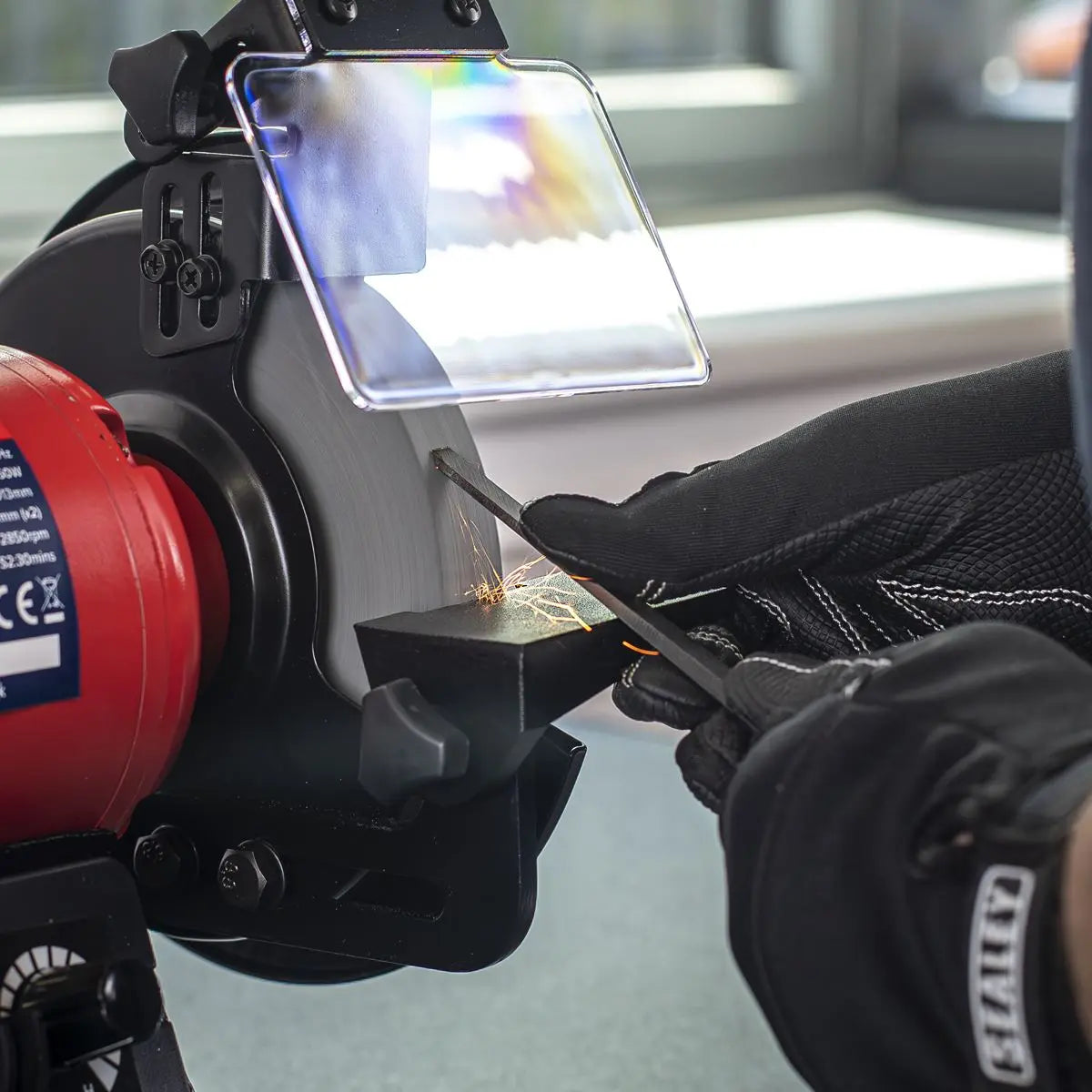 Sealey Bench Grinder Ø150mm Variable Speed White Rose Tools