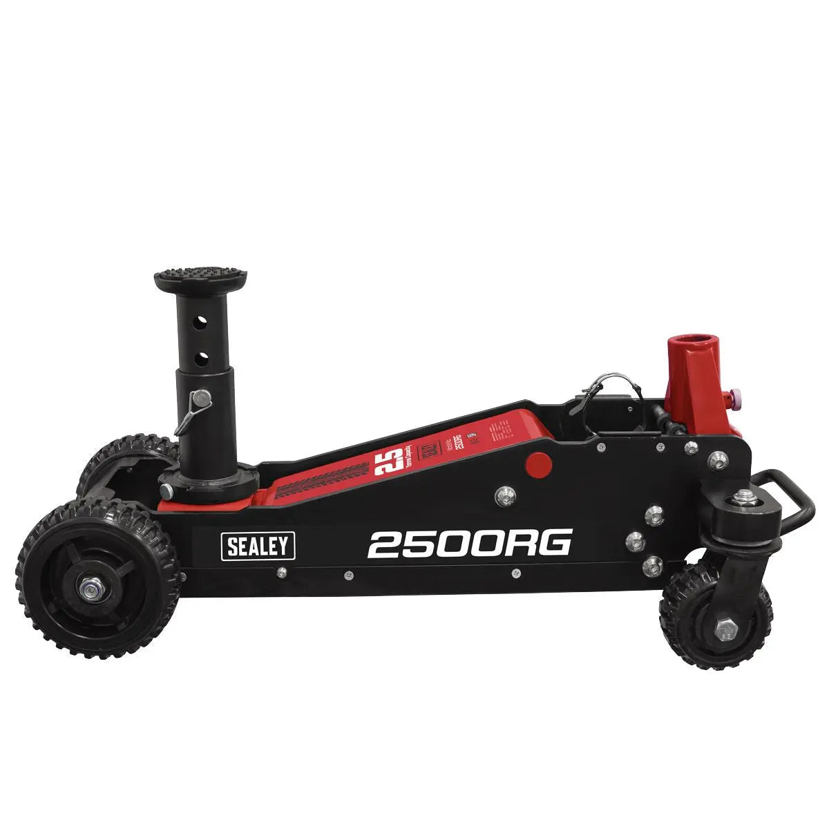 Sealey Big Wheel Hybrid Trolley Jack for Off-Road Vehicles, SUVs, Vans & 4x4s with Super Rocket Lift 2.5 Tonne White Rose Tools