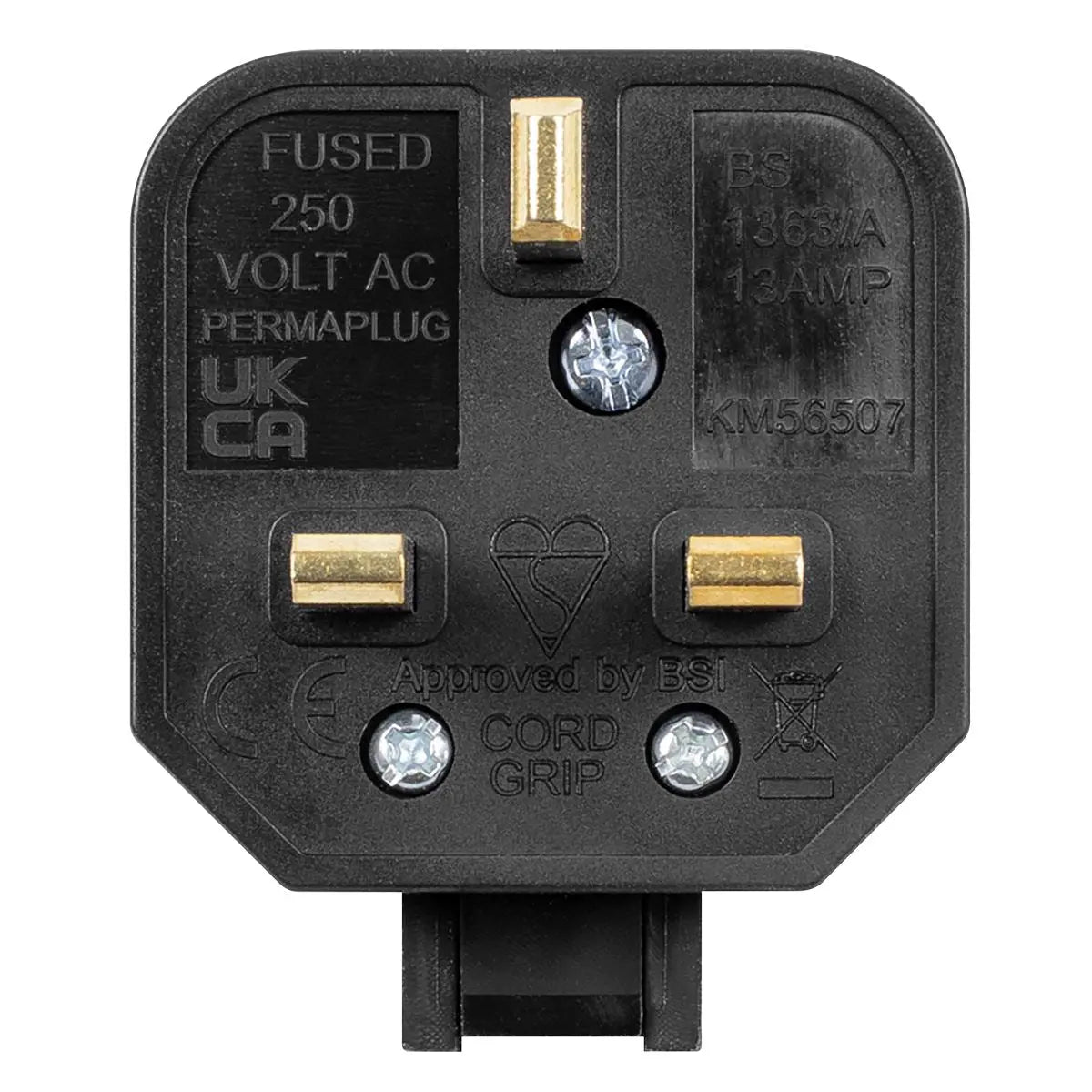 Sealey Black 13A heavy-Duty Plug