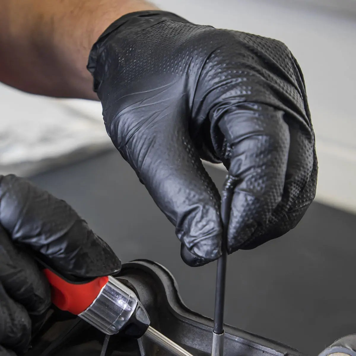 Sealey Black Diamond Grip Extra-Thick Nitrile Powder-Free Gloves X-Large - Pack of 50