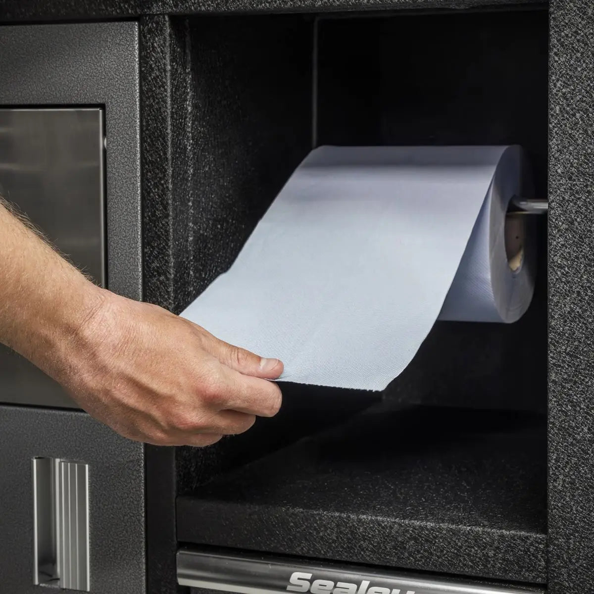 Sealey Blue Embossed 2-Ply Paper Roll 60m - Pack of 6  White Rose Tools