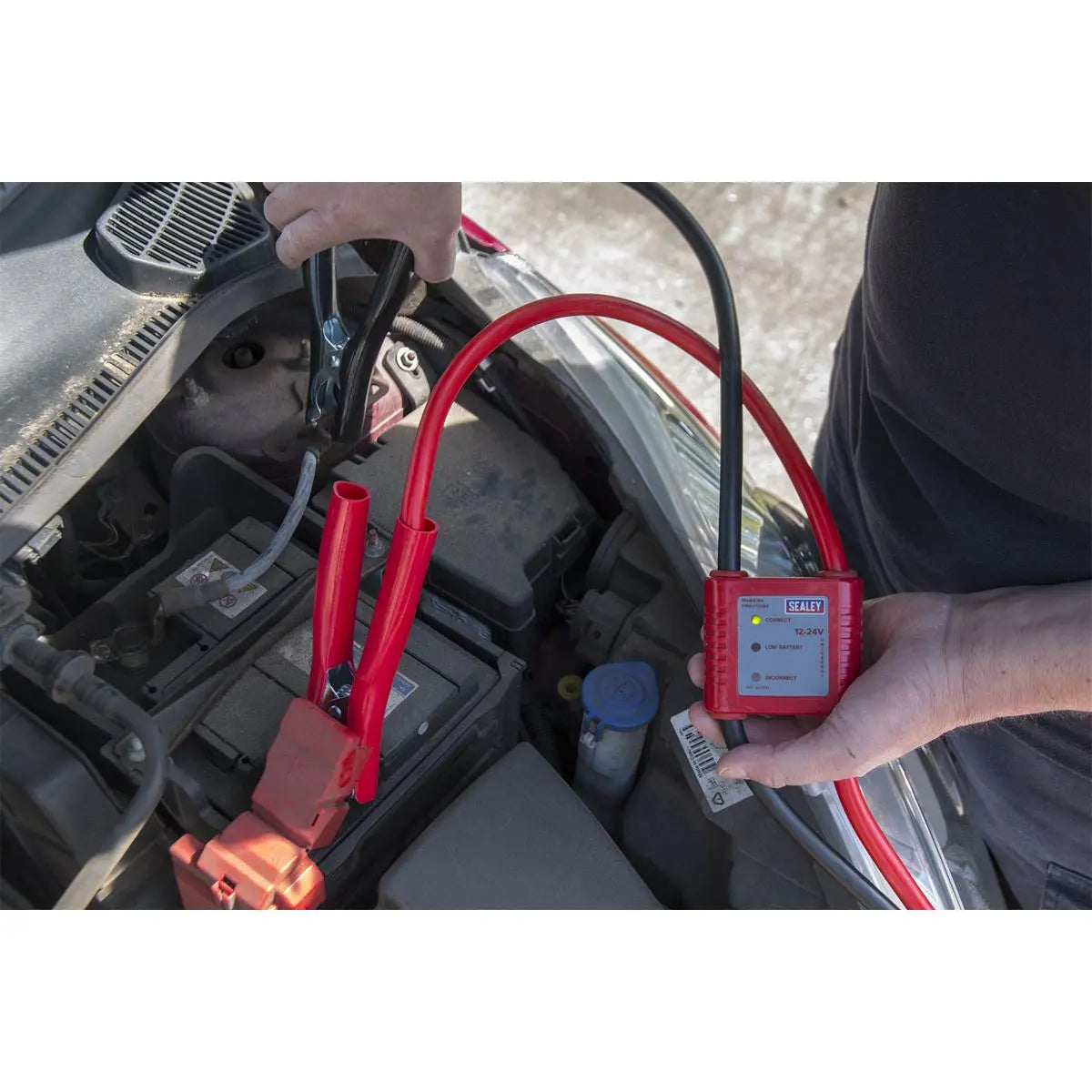 Sealey Booster Cables 7m 450A 25mm² with 12/24V Electronics Protection