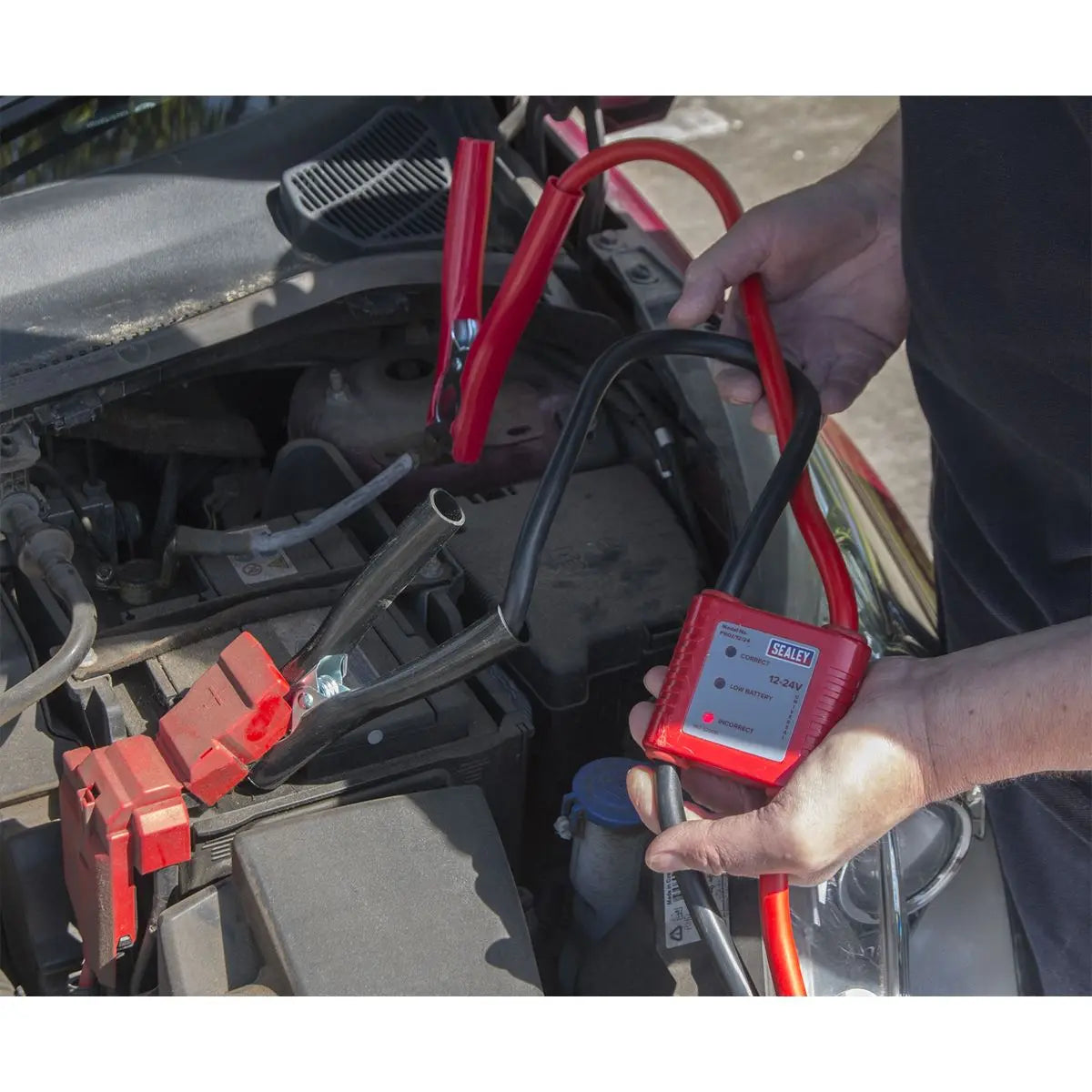 Sealey Booster Cables 7m 450A 25mm² with 12/24V Electronics Protection