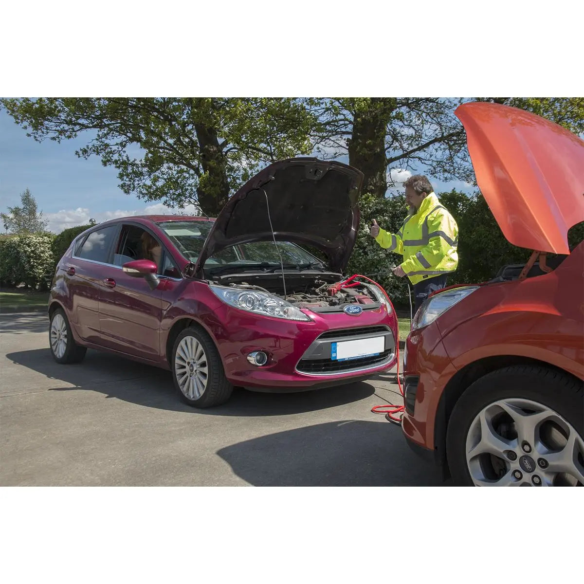 Sealey Booster Cables 7m 450A 25mm² with 12/24V Electronics Protection