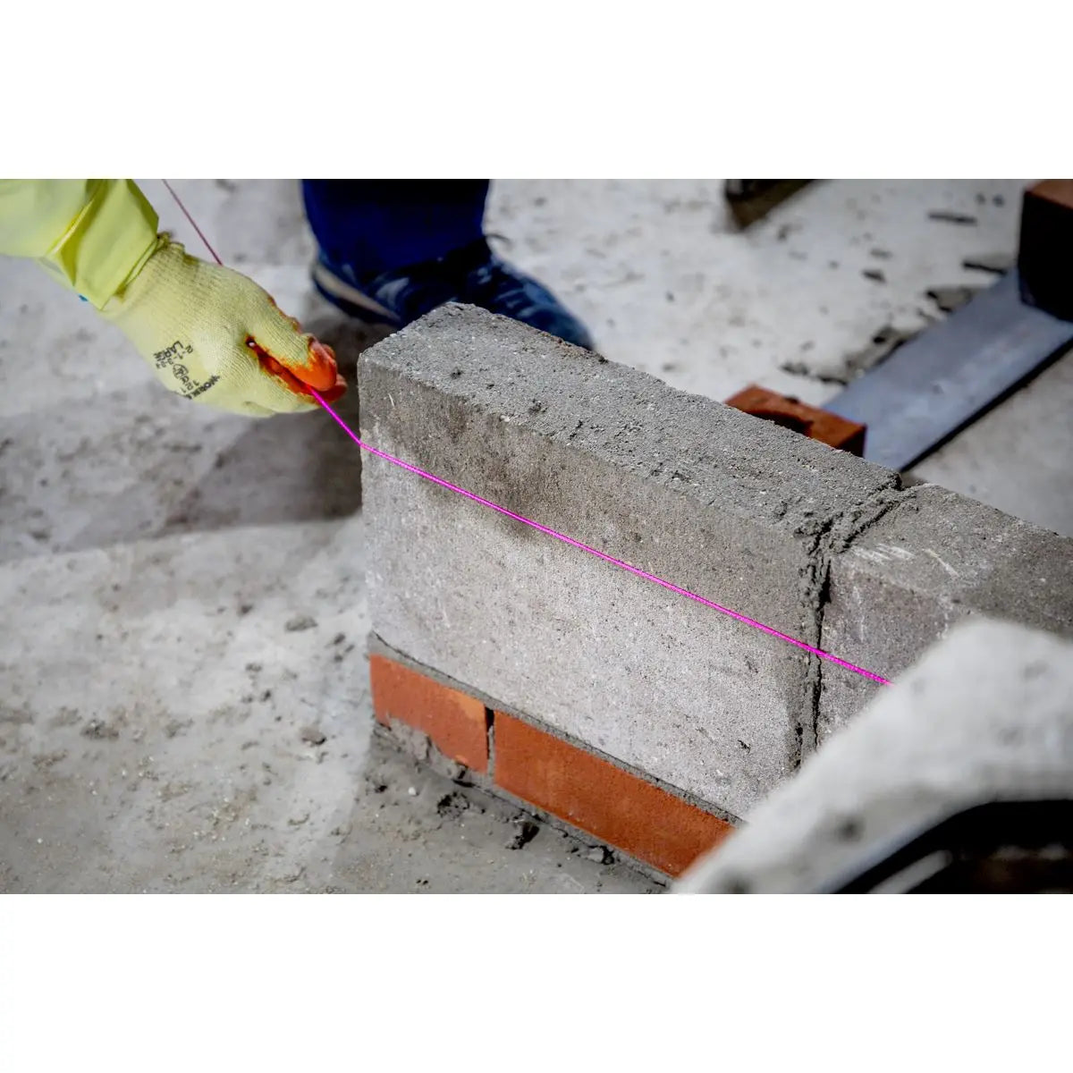 Sealey Braided Pink Nylon Brick Line - 76m  White Rose Tools