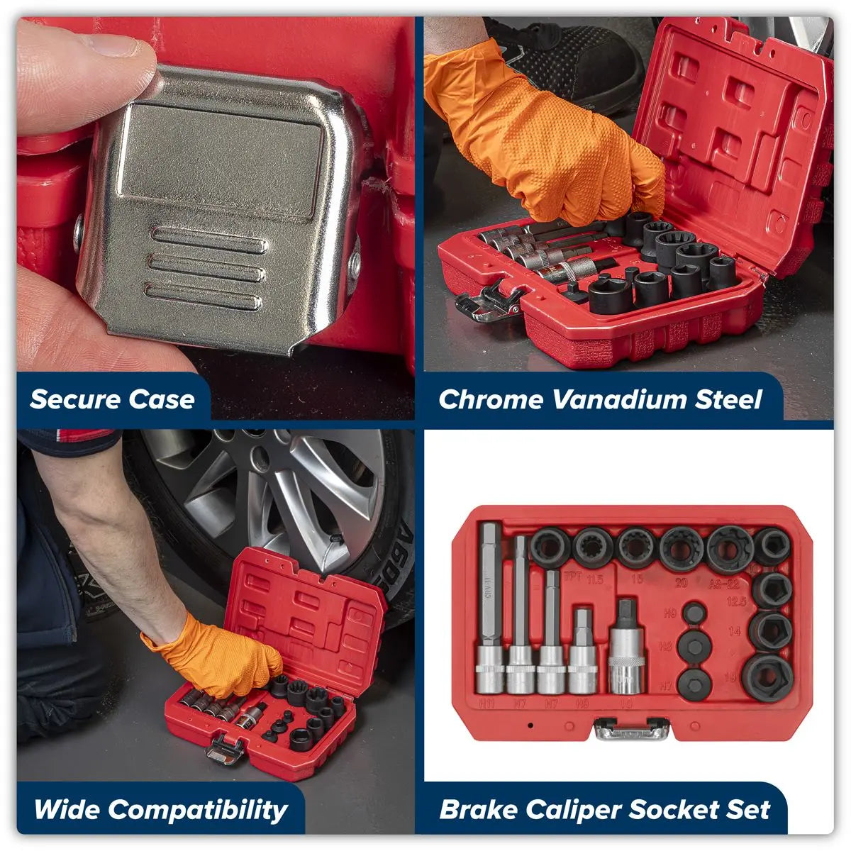 Sealey Brake Caliper Socket Set 17pc - White Rose Tools