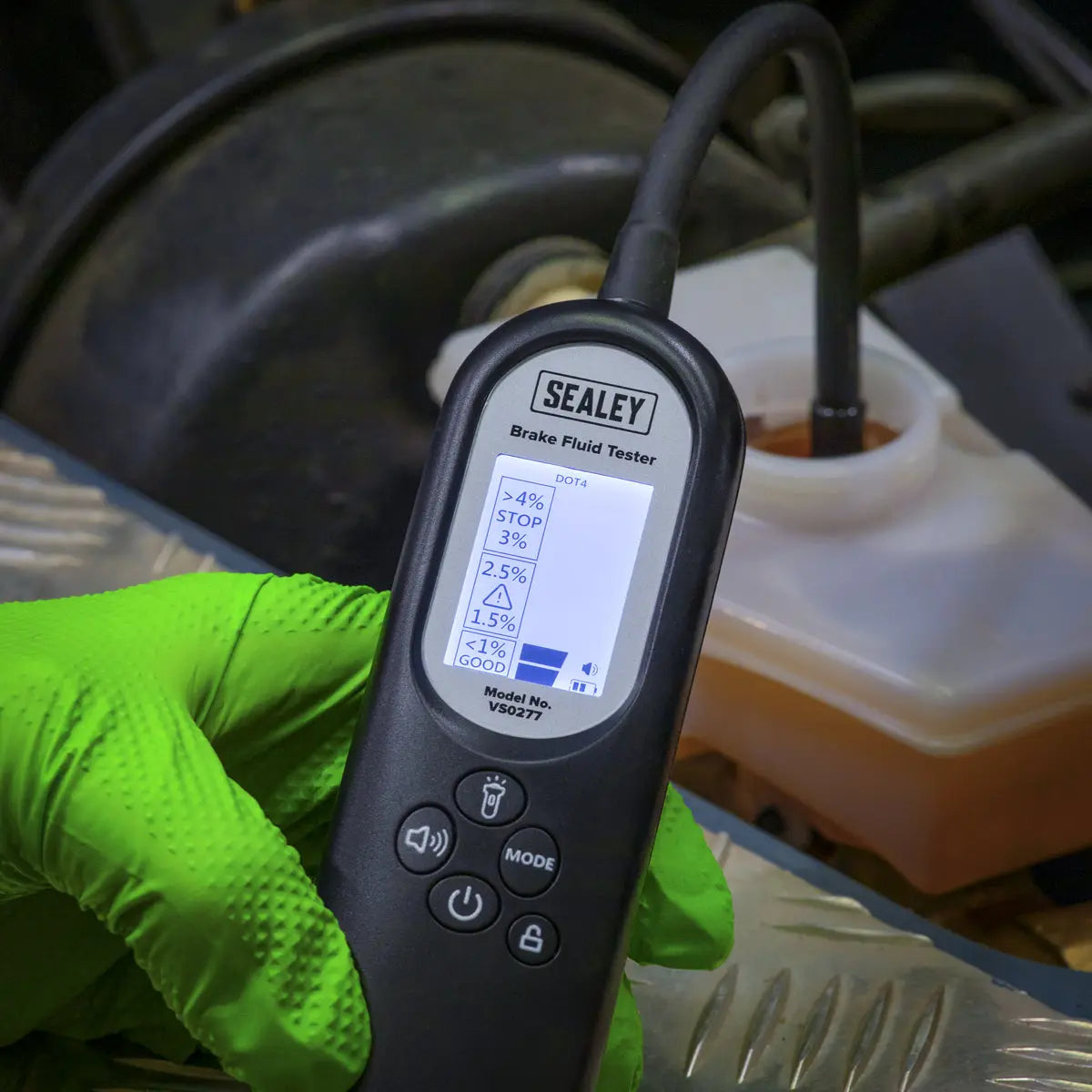 Sealey Brake Fluid Tester Long Neck  White Rose Tools