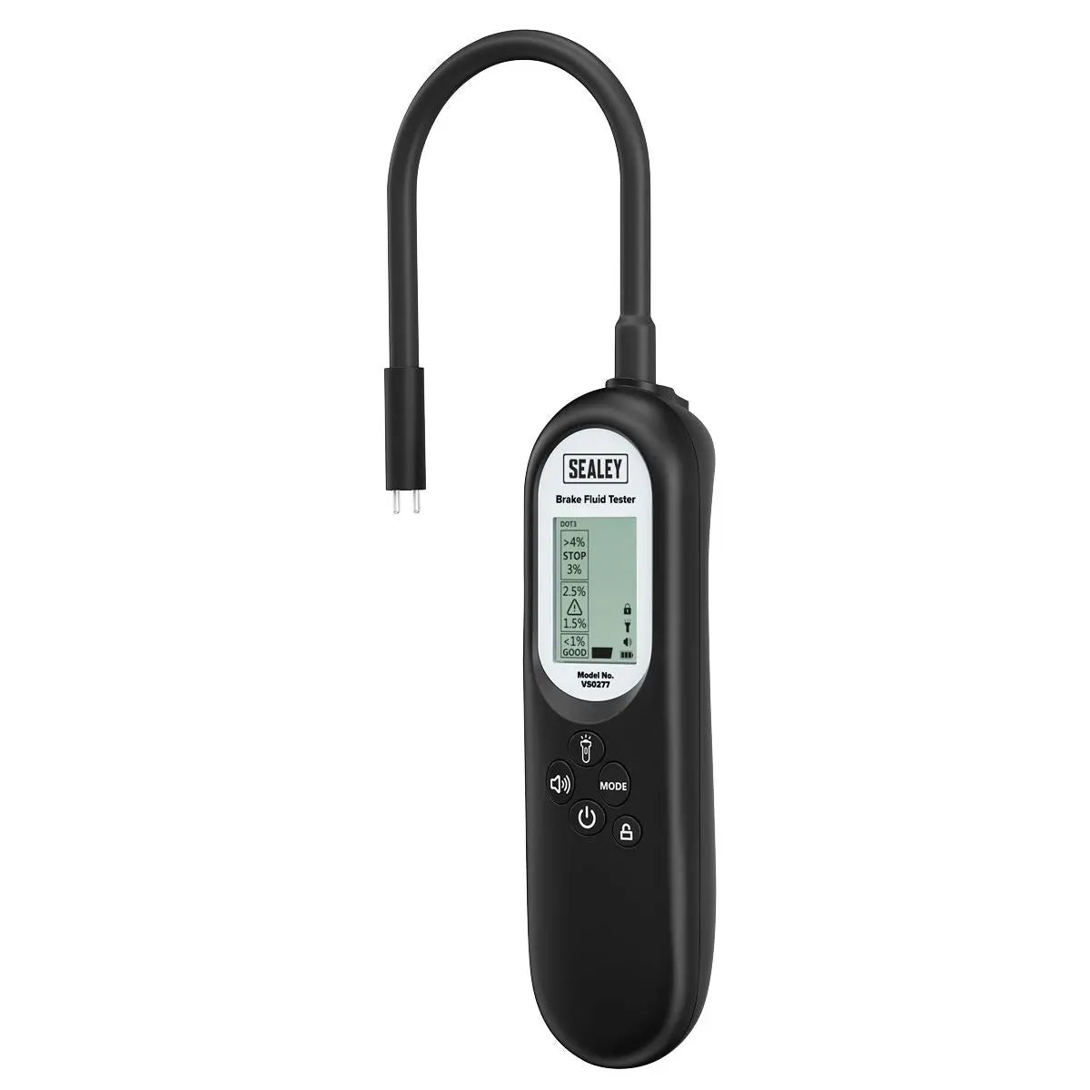 Sealey Brake Fluid Tester Long Neck  White Rose Tools