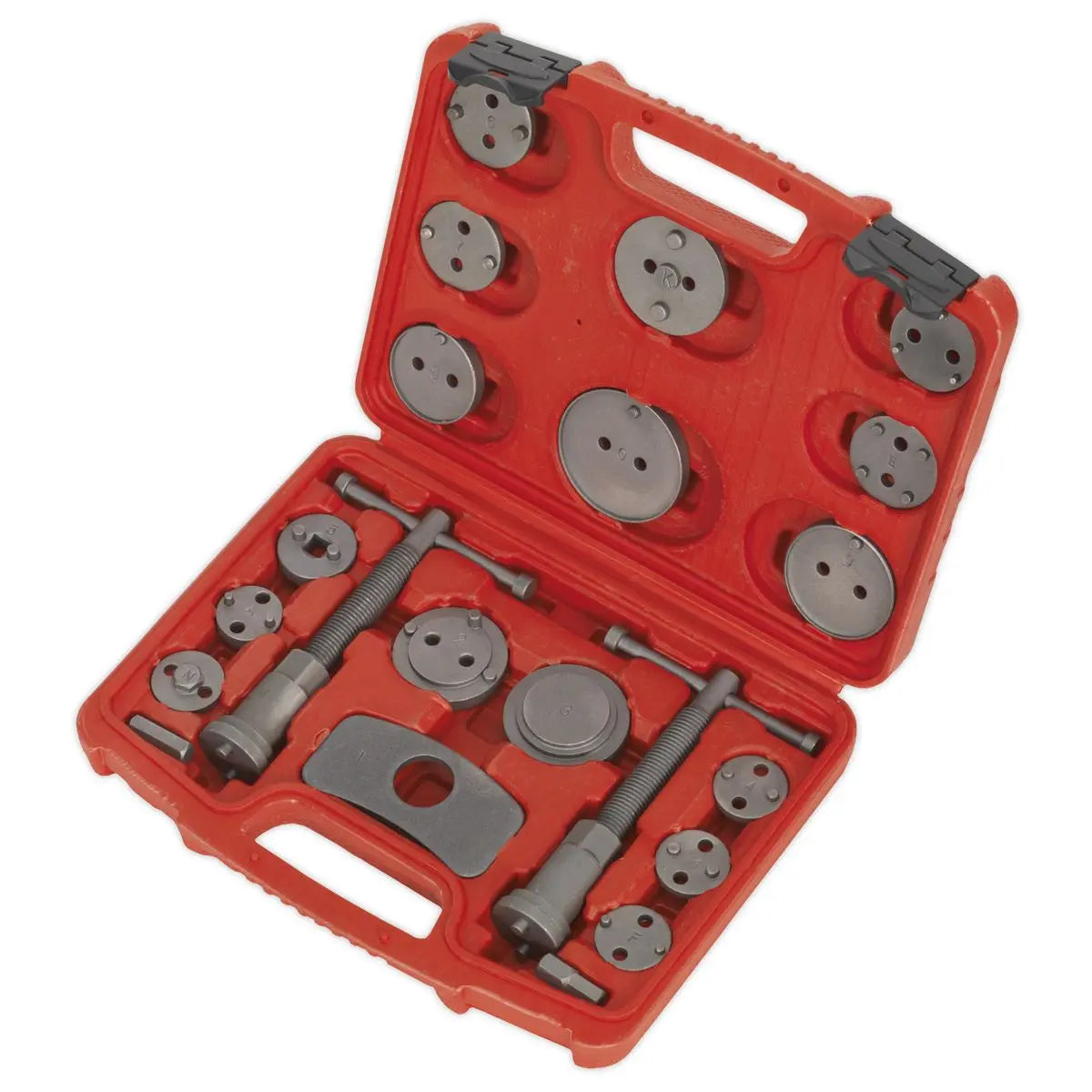 Sealey Brake Piston Wind-Back Tool Kit 21pc Left and Right Handed Assemblies