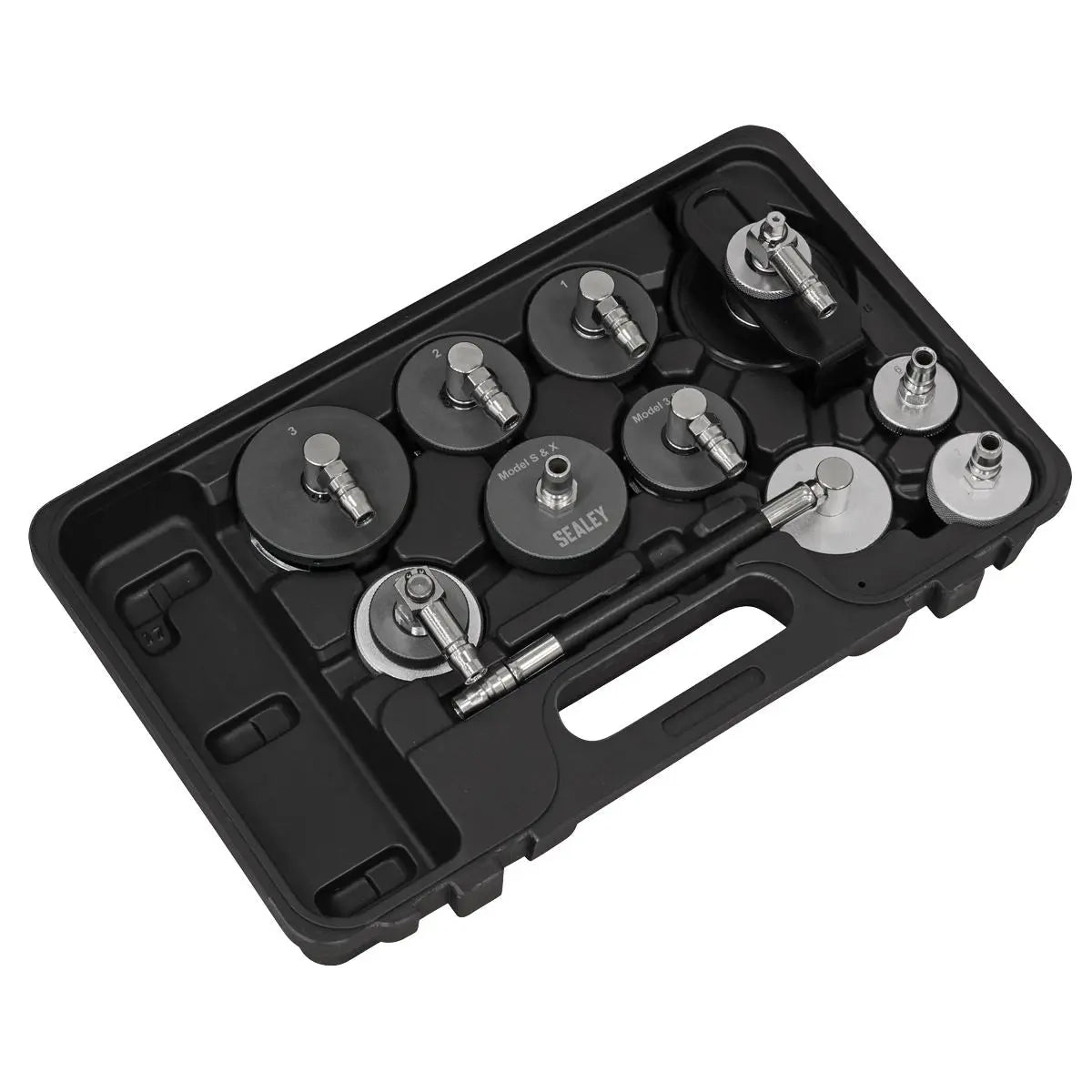 Sealey Brake & Clutch Pressure Bleeder Cap Set 10pc White Rose Tools