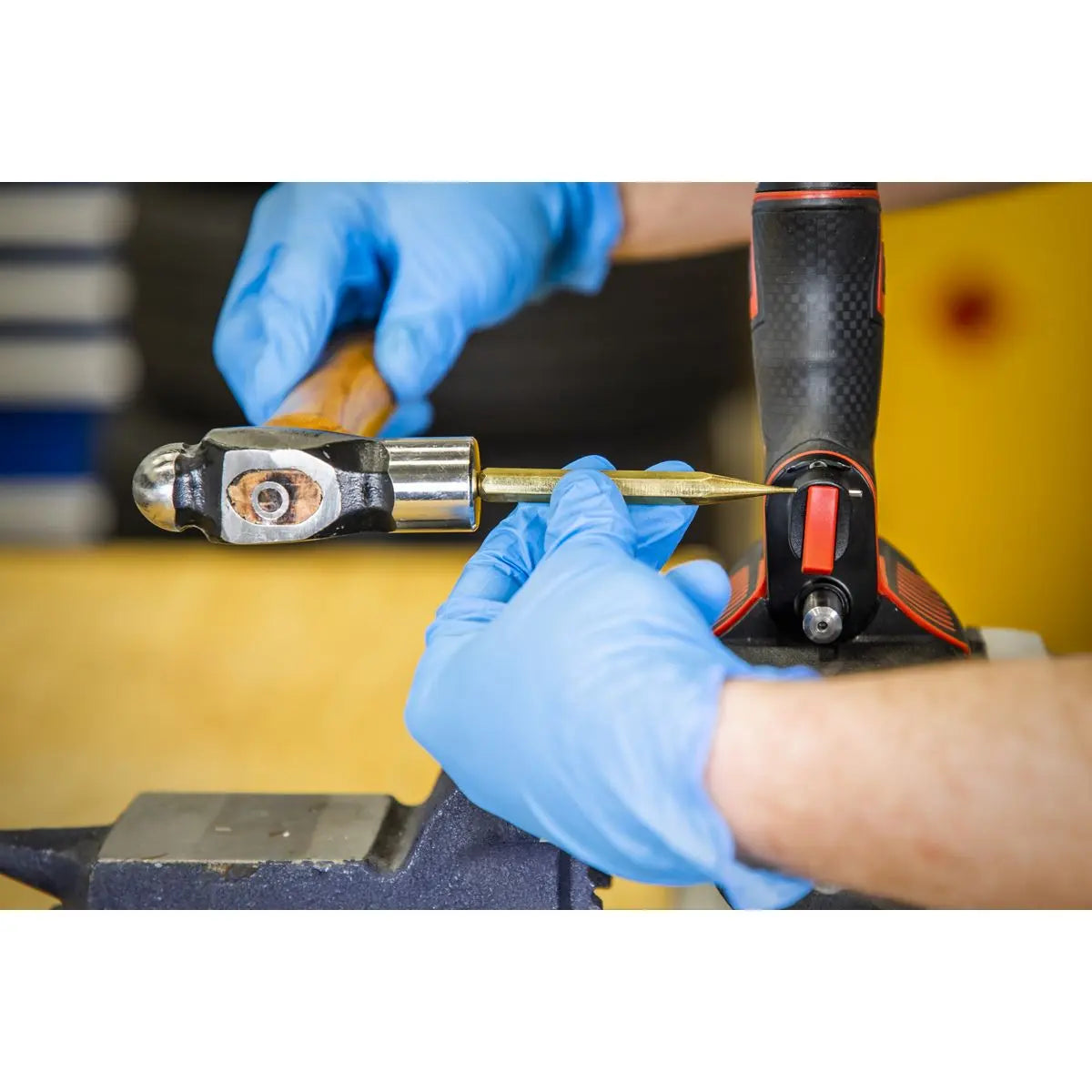 Sealey Brass Pin Punch Set 8pc White Rose Tools