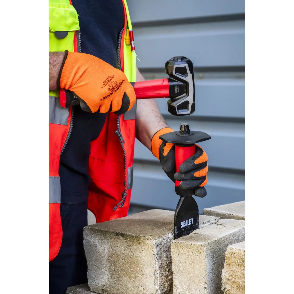 Sealey Brick Bolster with Grip 75 x 225mm