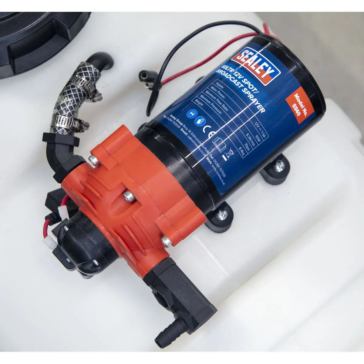 Sealey Broadcast/Spot Sprayer 60L 12V White Rose Tools