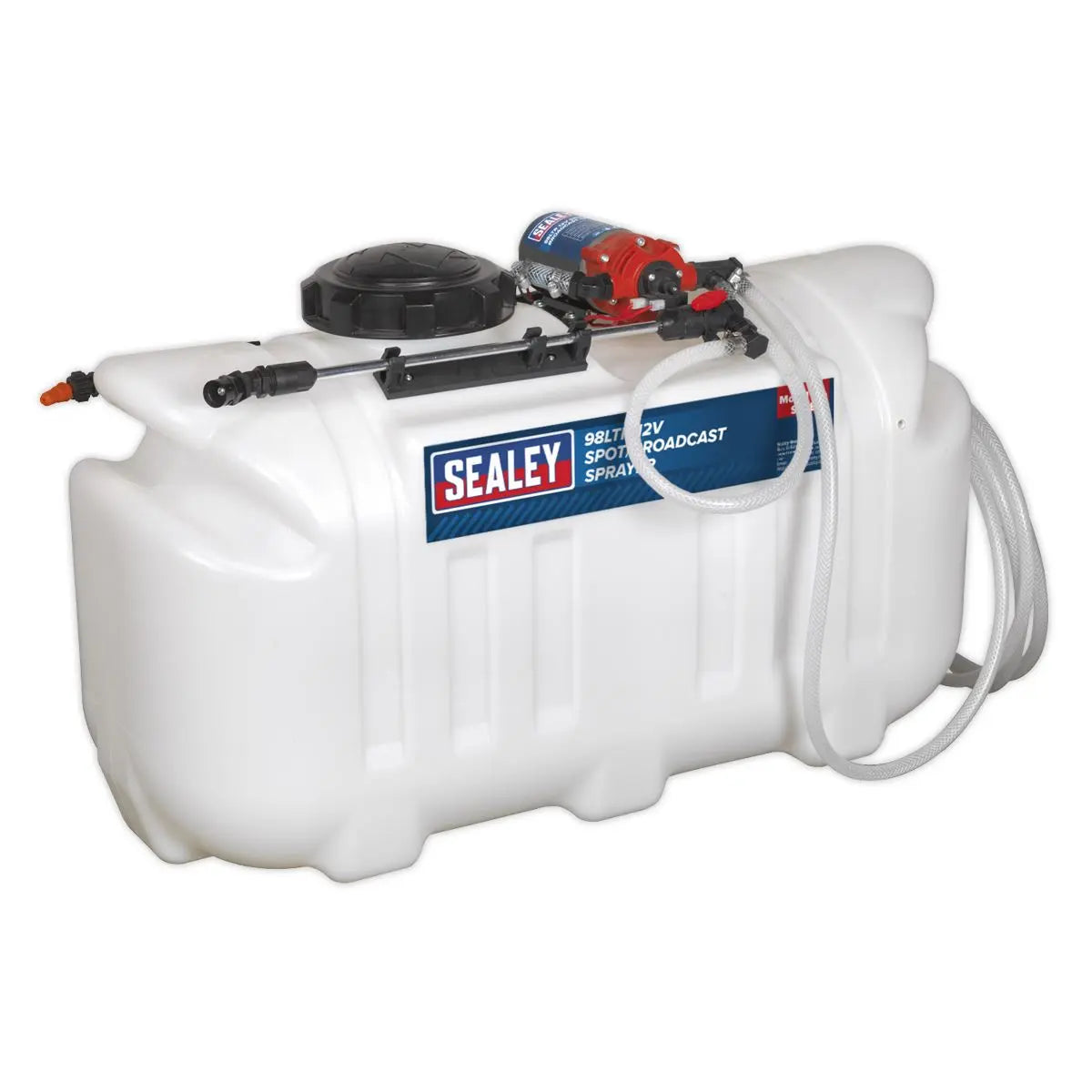 Sealey Broadcast/Spot Sprayer 98L 12V White Rose Tools