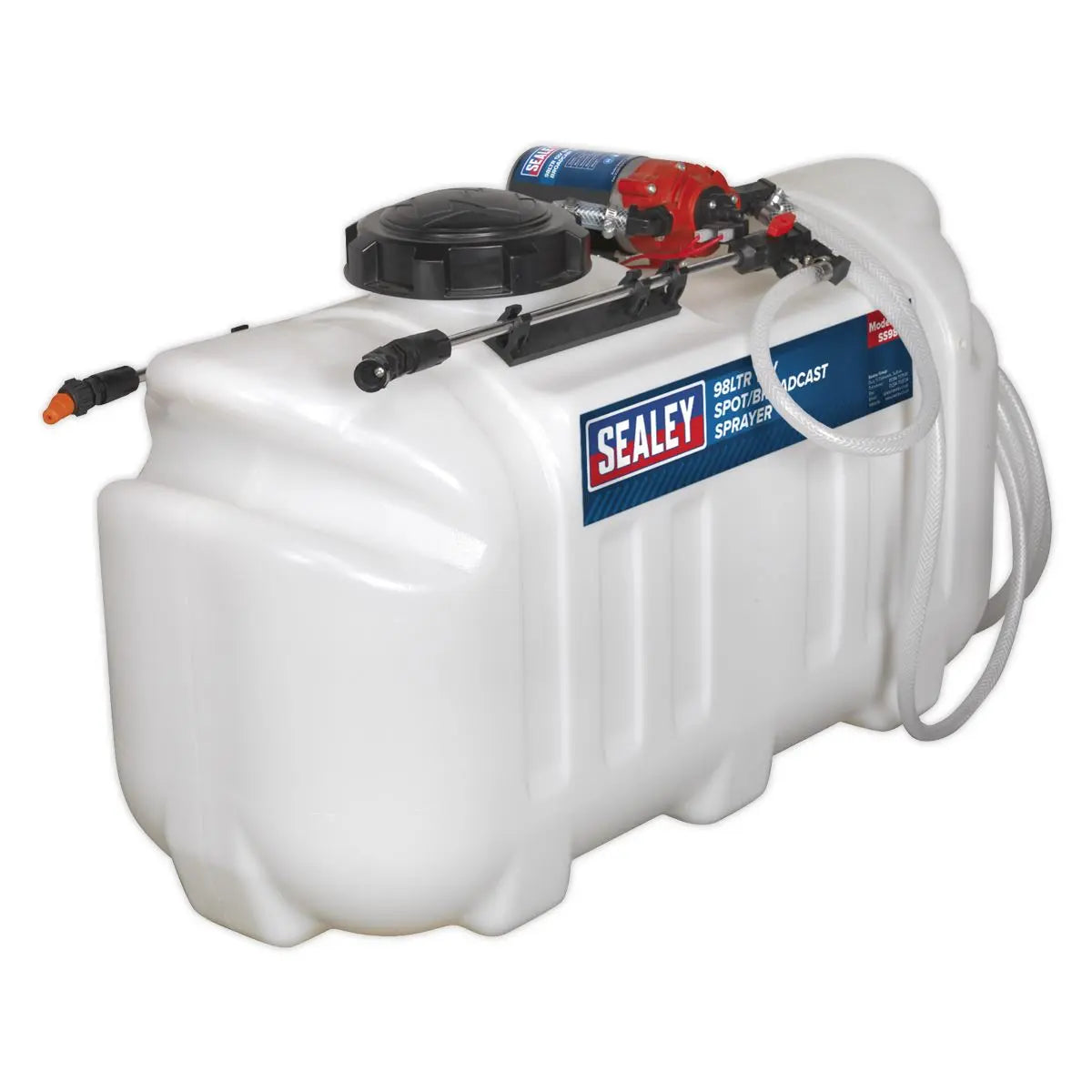 Sealey Broadcast/Spot Sprayer 98L 12V White Rose Tools