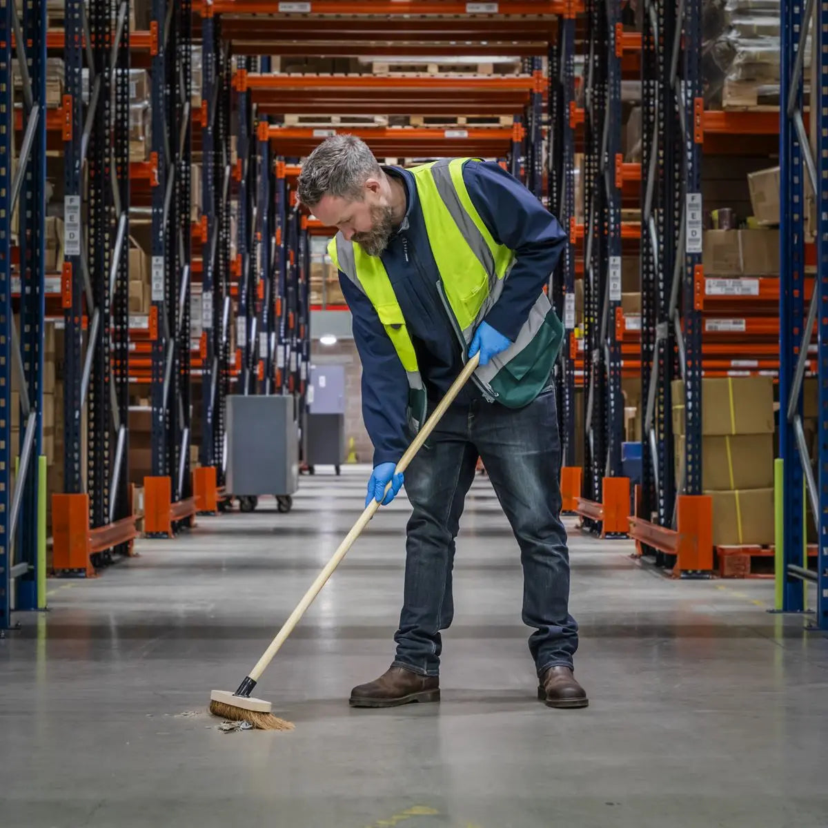 Sealey Broom 12"(300mm) Soft Bristle