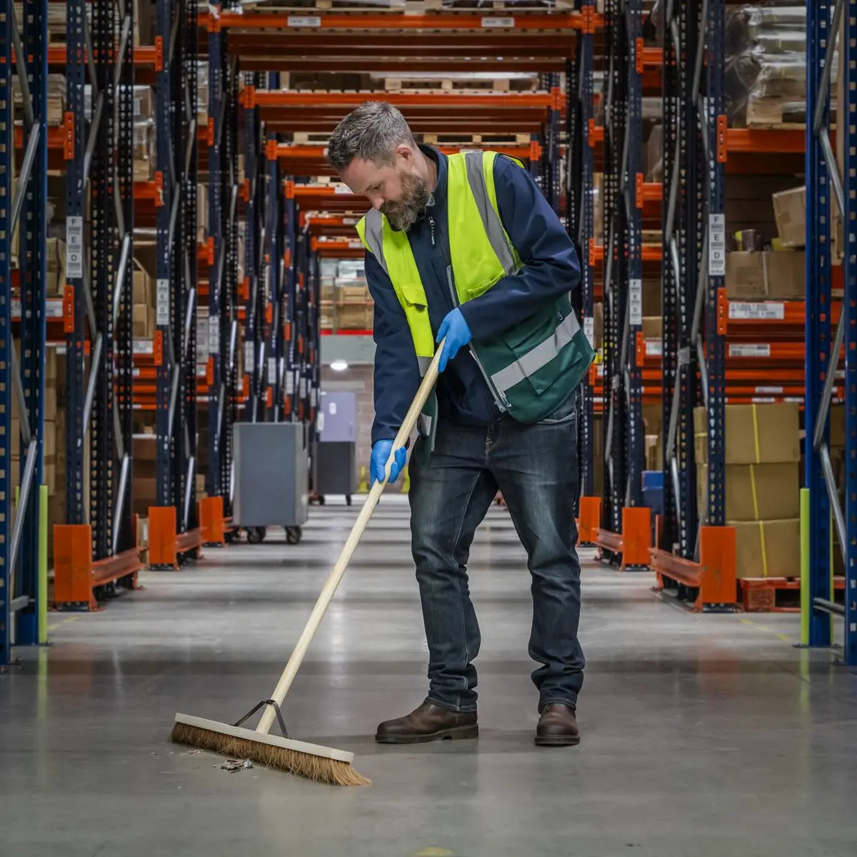 Sealey Broom 36"(900mm) Soft Bristle