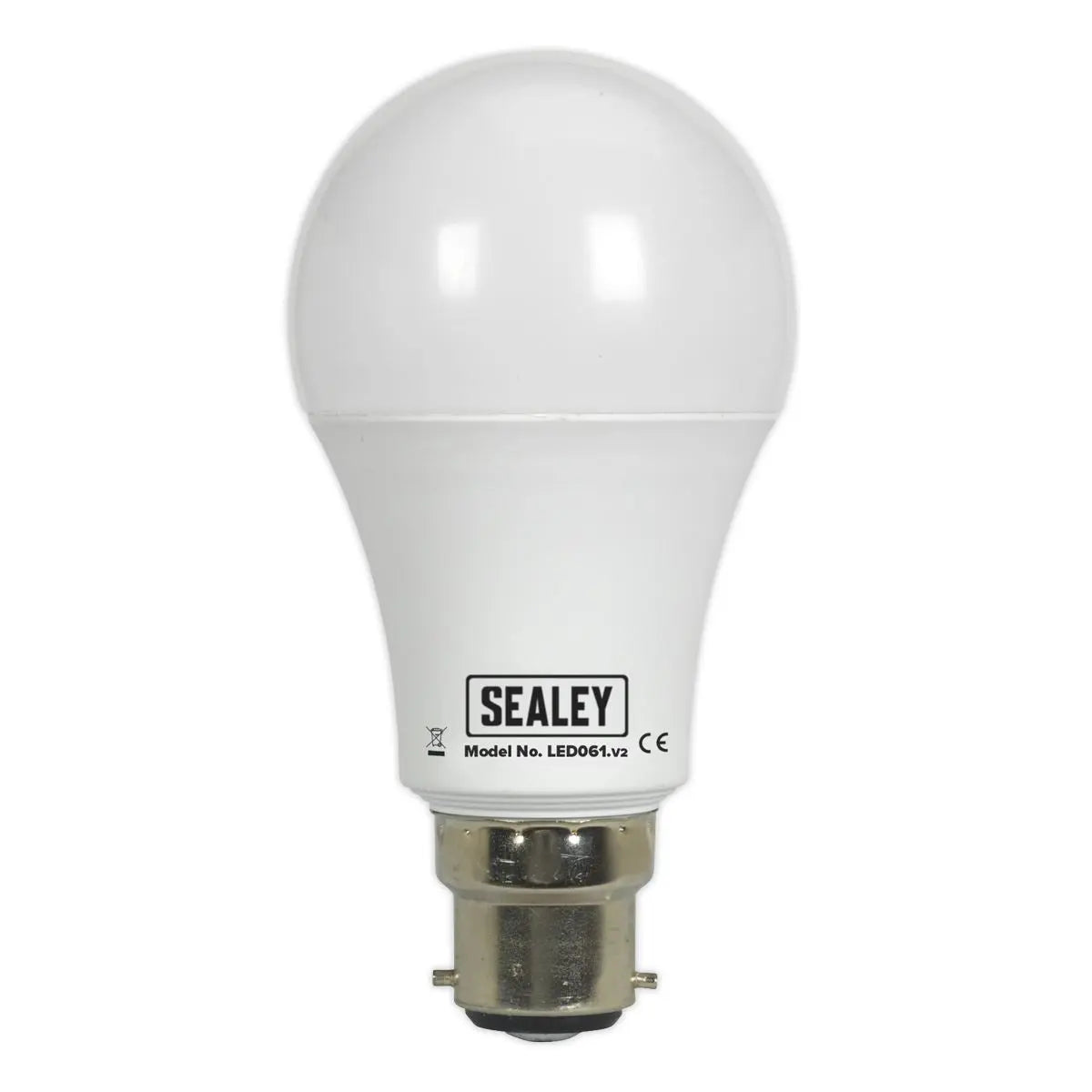Sealey Bulb 9W/230V SMD LED 6500K B22 Bayonet Cap - White Light White Rose Tools