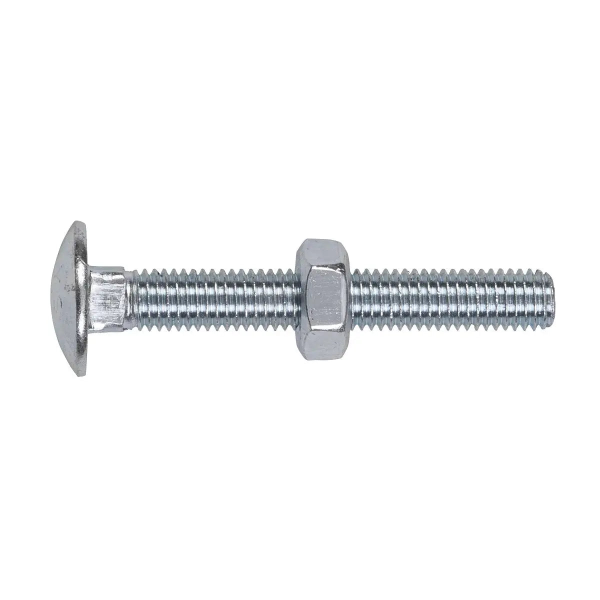 Sealey Coach Bolt & Nut DIN 603 - M10 x 75mm Zinc Pack of 50