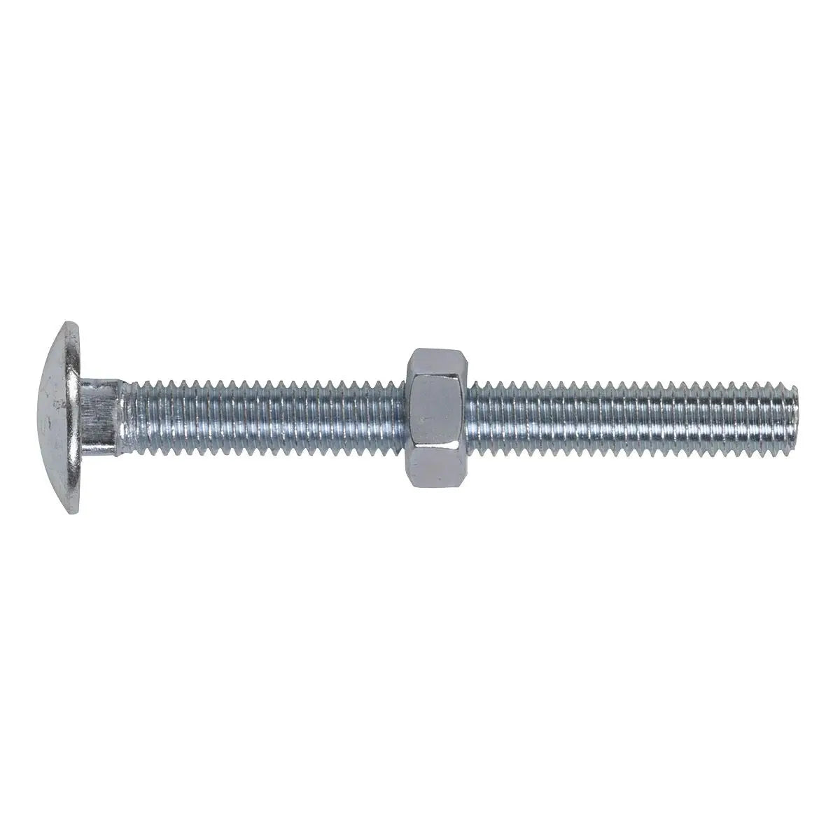 Sealey Coach Bolt & Nut DIN 603 - M8 x 75mm Zinc Pack of 50