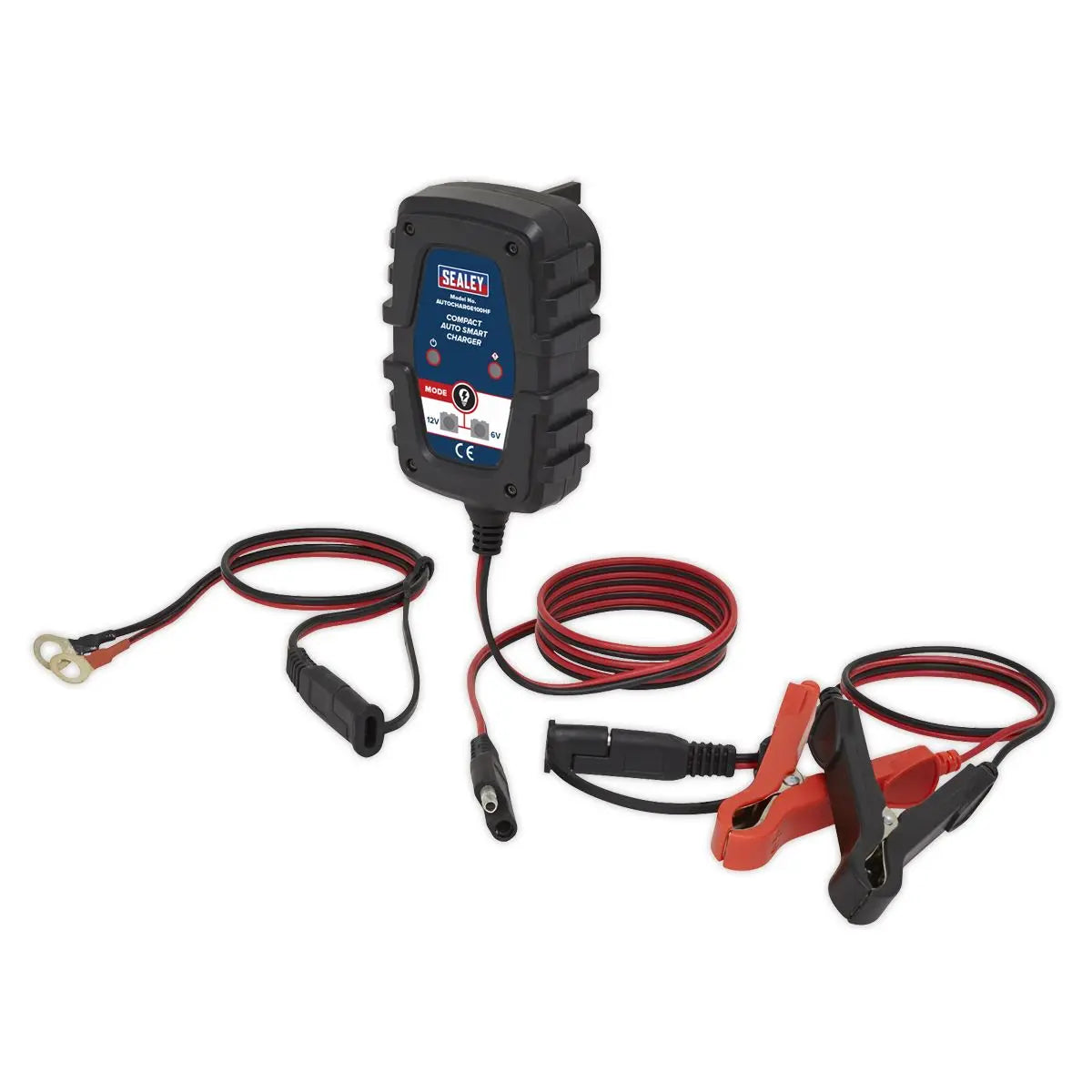 Sealey Compact Auto Smart Battery Charger 1A 6V/12V Dual Voltage