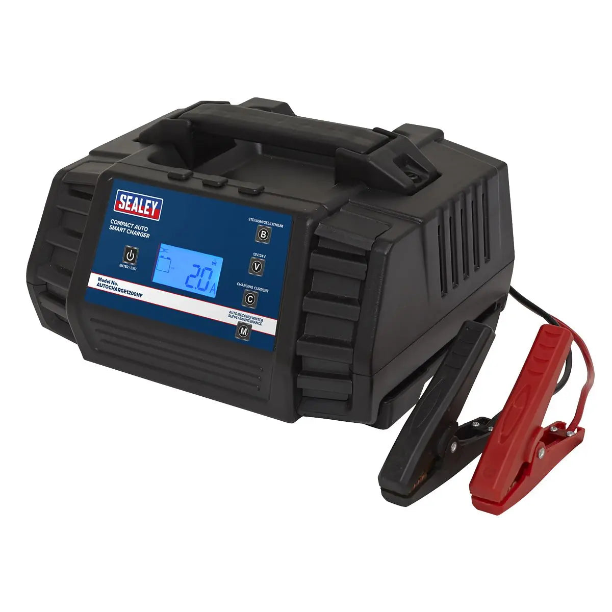 Sealey Compact Auto Smart Charger & Maintainer 12A 12/24V