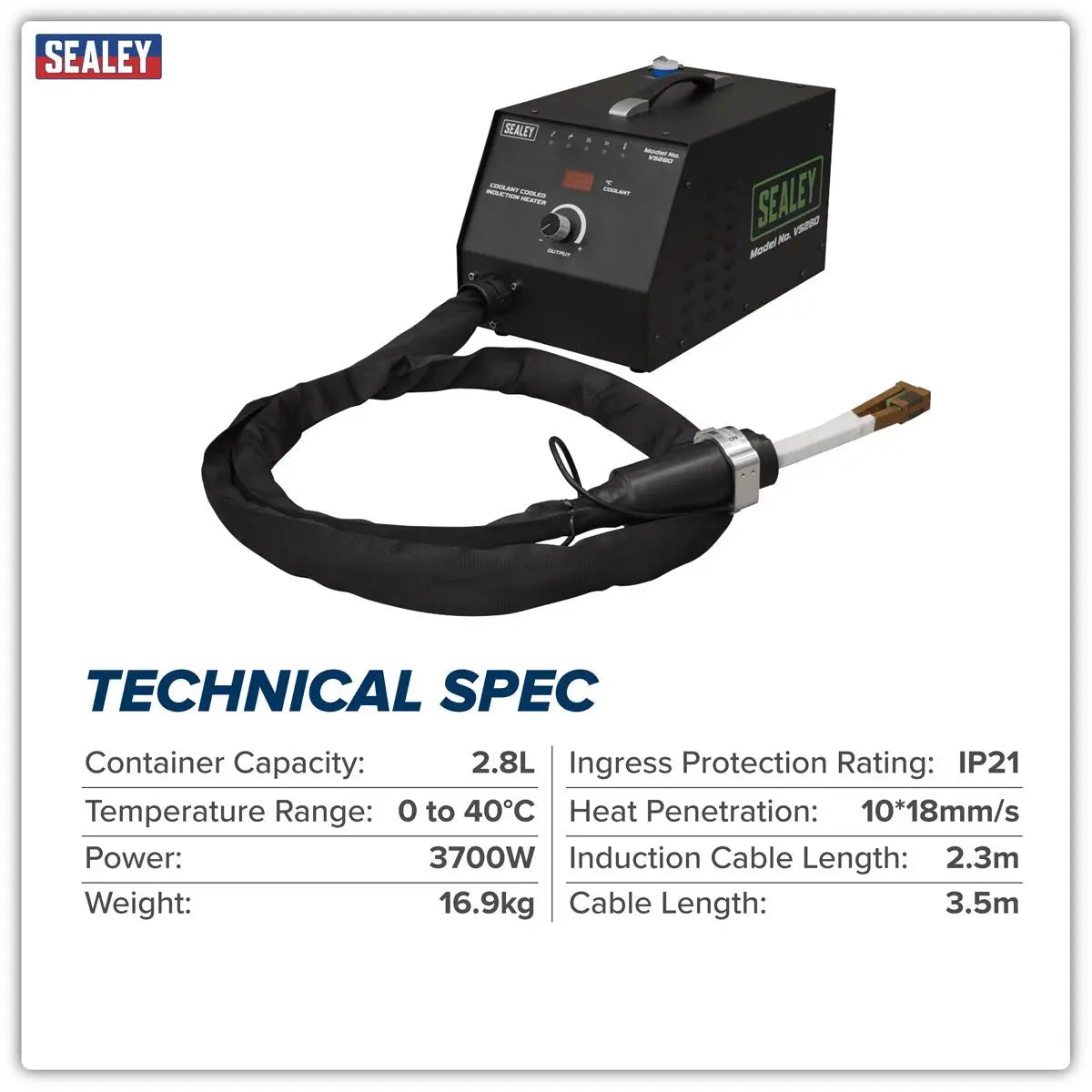 Sealey Coolant Cooled Induction Heater 3700W White Rose Tools