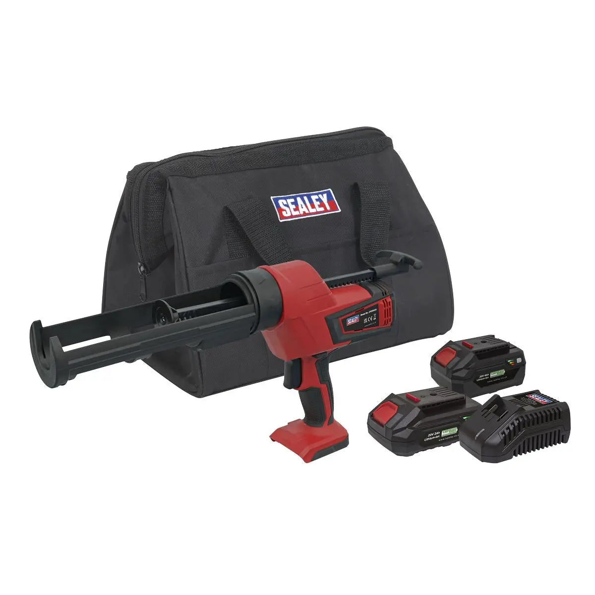 Sealey Cordless 20V SV20 Series 310ml Caulking Gun Kit- 2 Batteries
