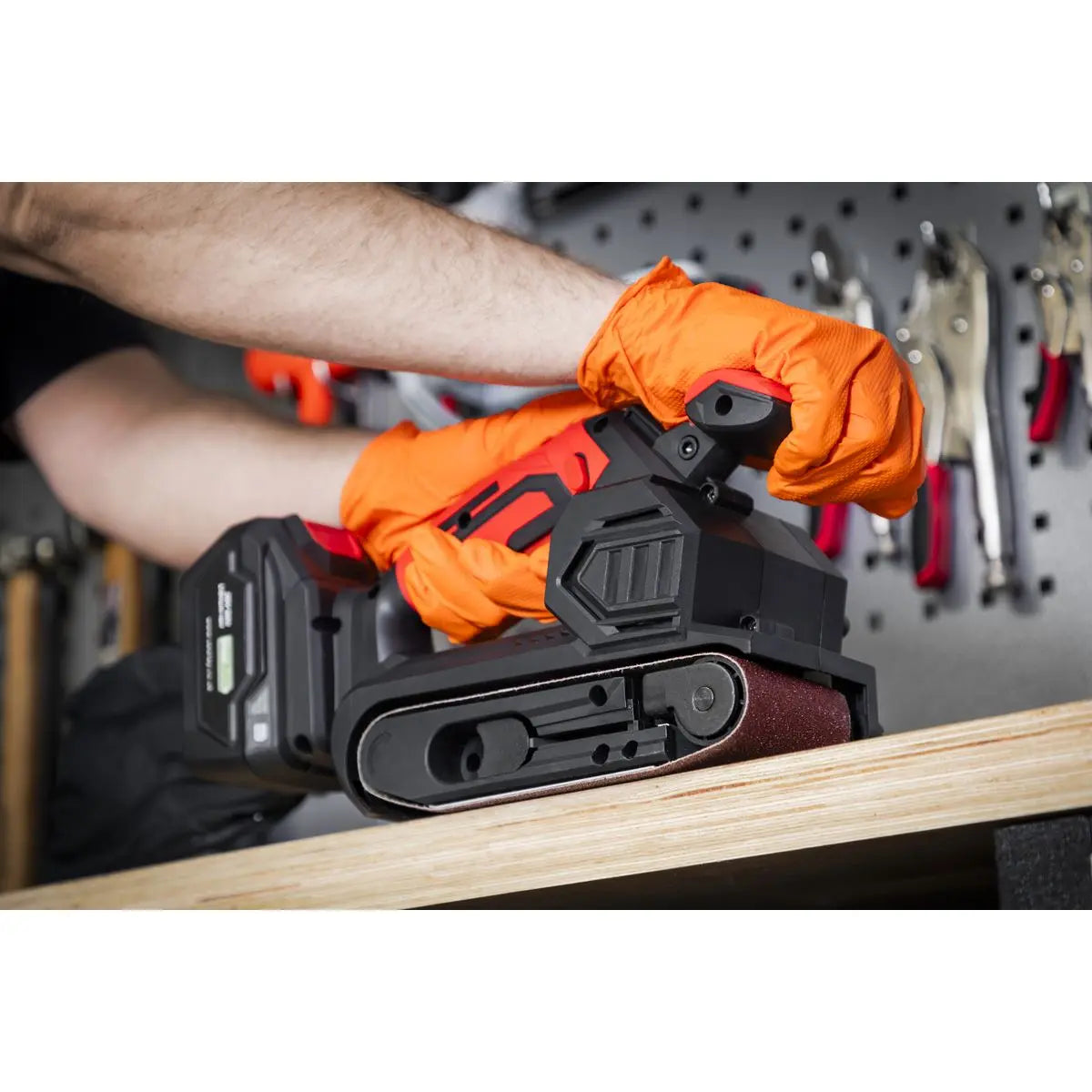 Sealey Cordless Belt Sander 20V SV20 Series 76mm - Body Only White Rose Tools