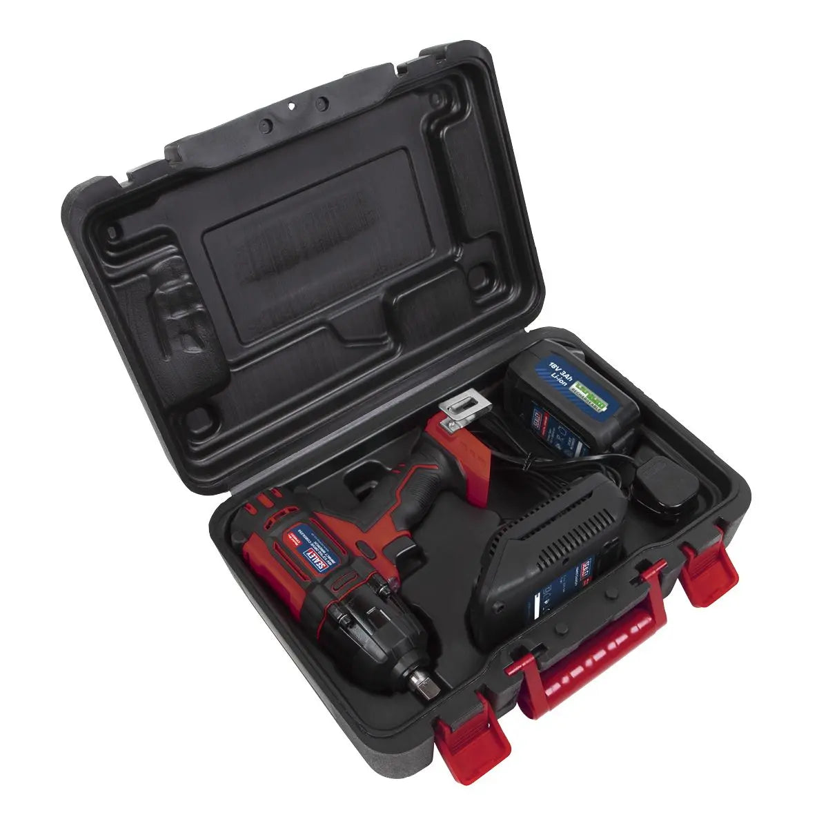 Sealey Cordless Impact Wrench 18V 3Ah Lithium-ion 1/2"Sq Drive