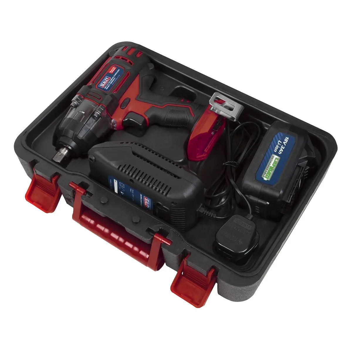 Sealey Cordless Impact Wrench 18V 3Ah Lithium-ion 1/2"Sq Drive