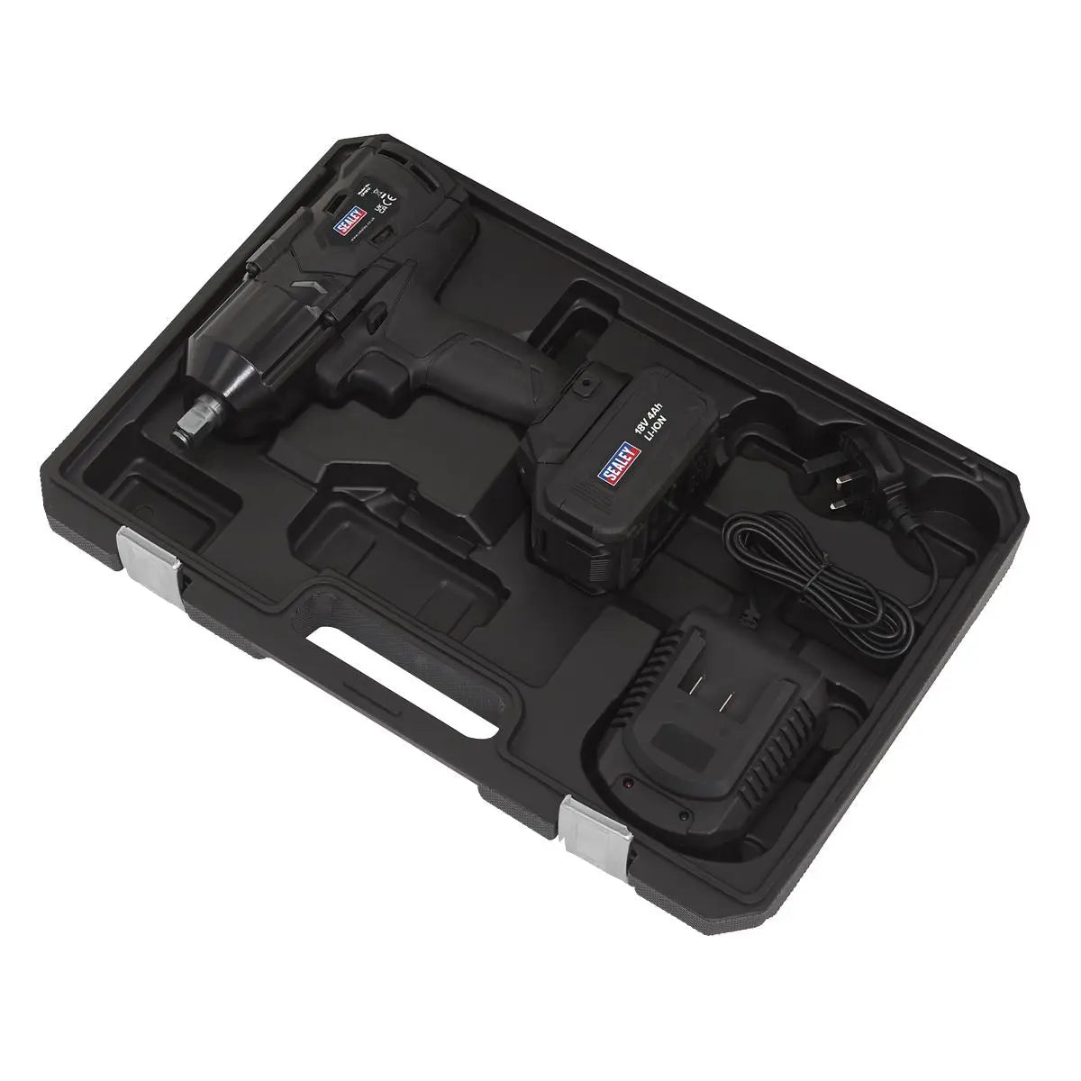 Sealey Cordless Impact Wrench 18V 4Ah Lithium-ion 1/2"Sq Drive