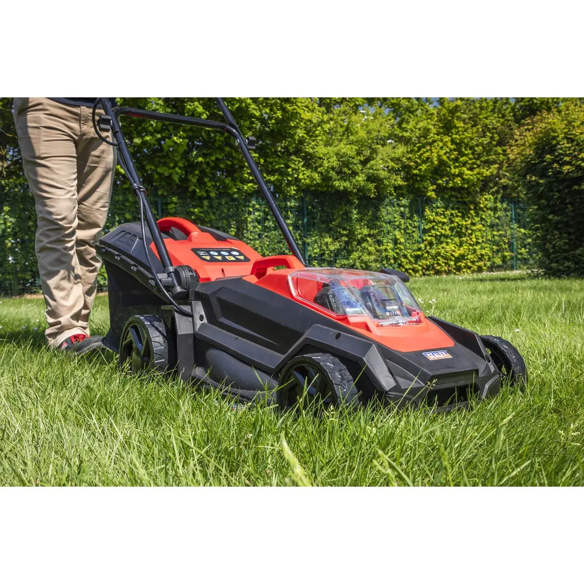 Sealey Cordless Lawn Mower 40V SV20 Series 40cm - Body Only  White Rose Tools