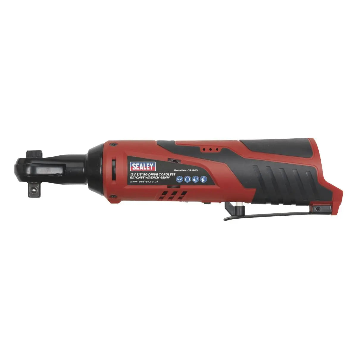 Sealey Cordless Ratchet Wrench 3/8"Sq Drive 12V SV12 Series - Body Only  White Rose Tools