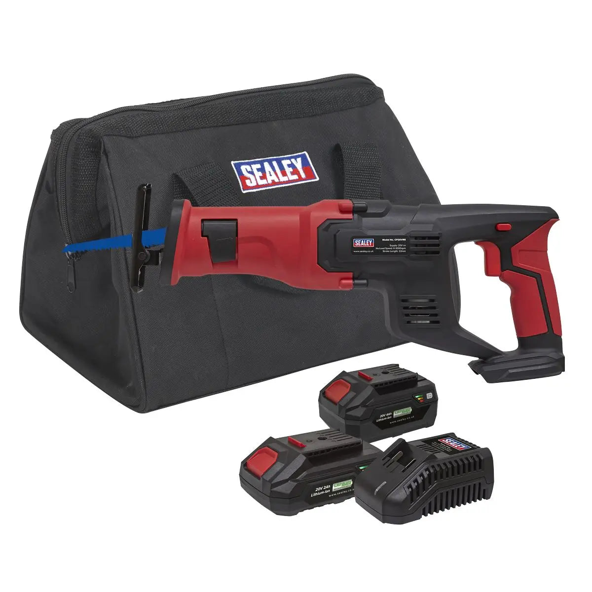 Sealey Cordless Reciprocating Saw Kit 20V SV20 Series - 2 Batteries