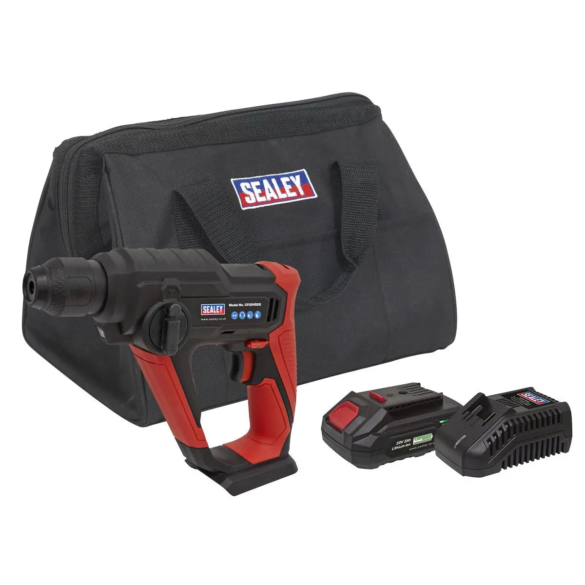 Sealey Cordless Rotary Hammer Drill Kit 20V 2Ah SV20 Series SDS Plus