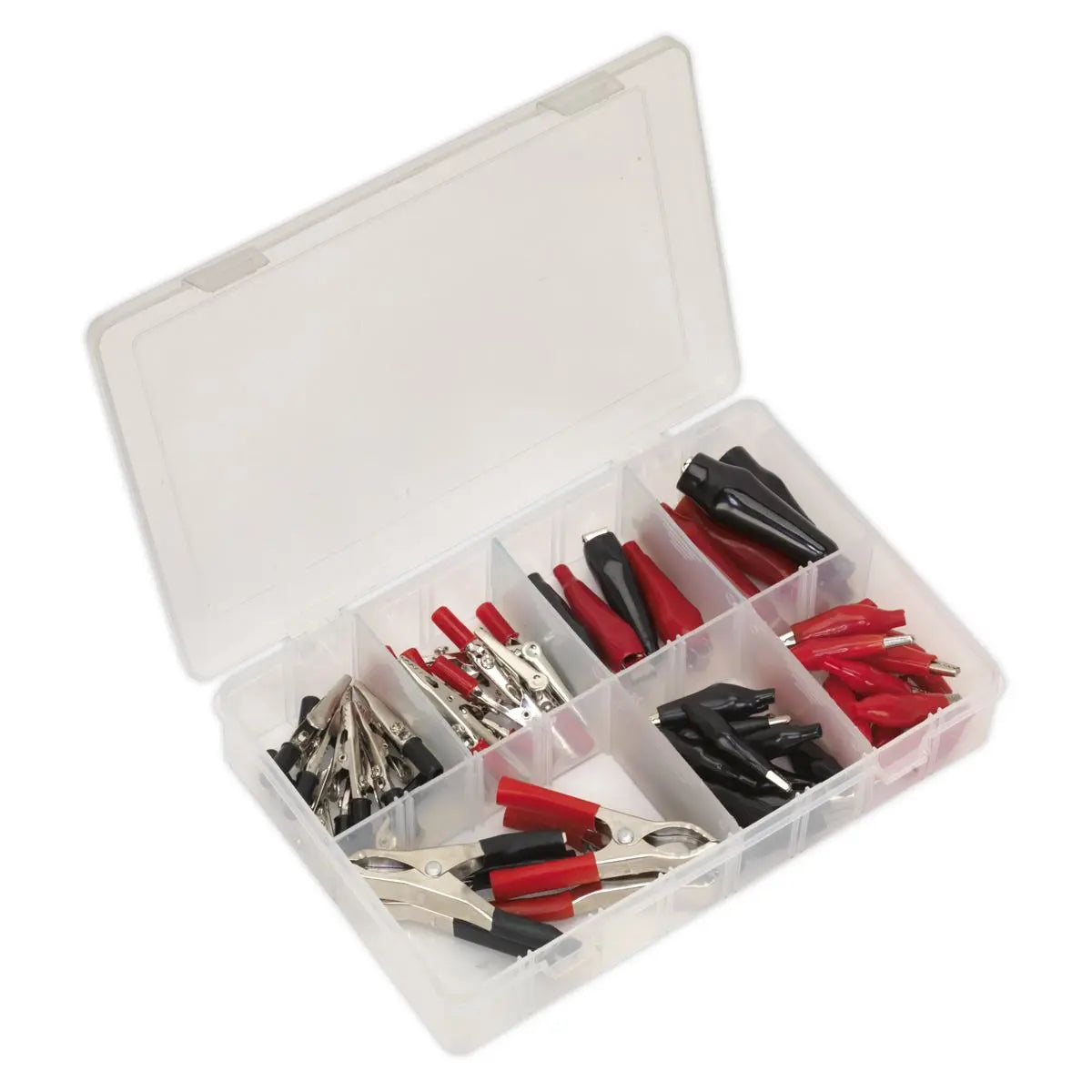 Sealey Crocodile Clip Assortment 60pc Black & Red