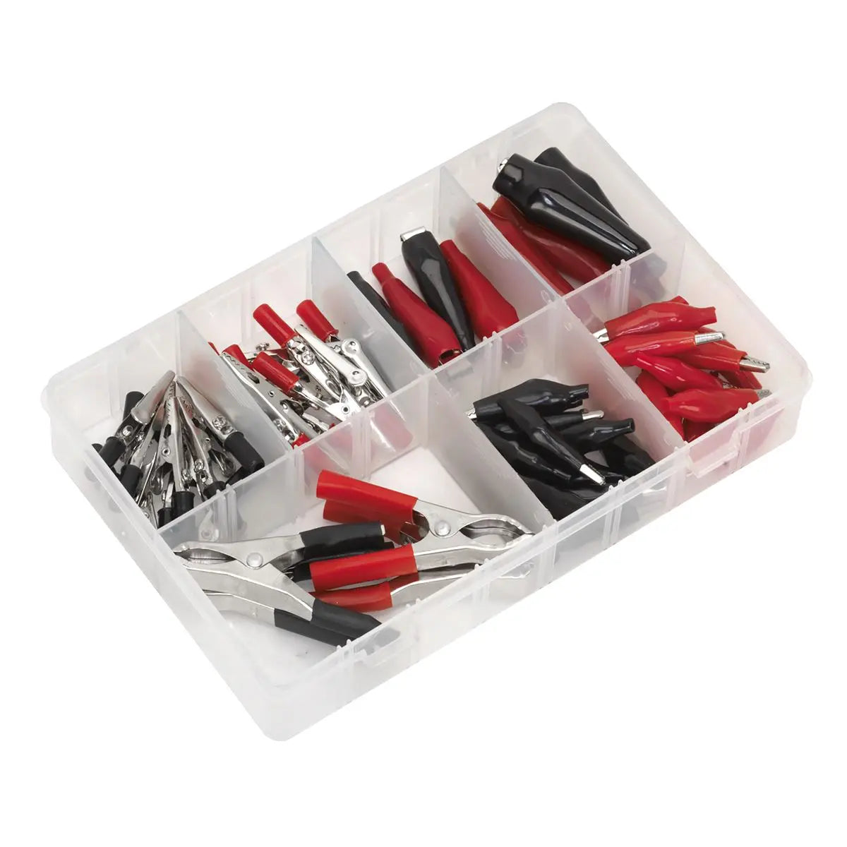 Sealey Crocodile Clip Assortment 60pc Black & Red