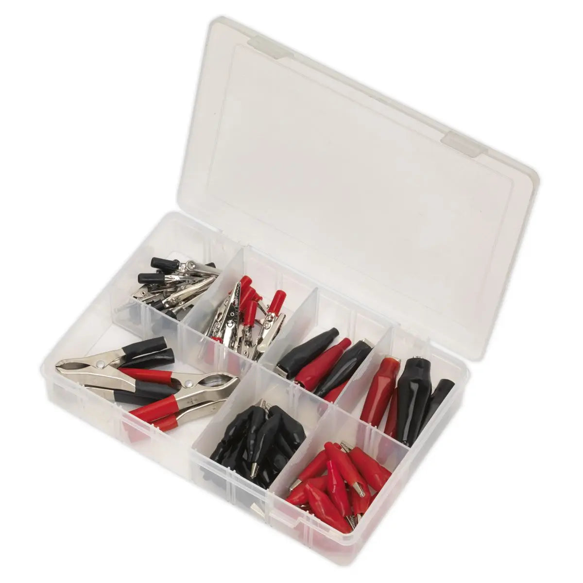 Sealey Crocodile Clip Assortment 60pc Black & Red