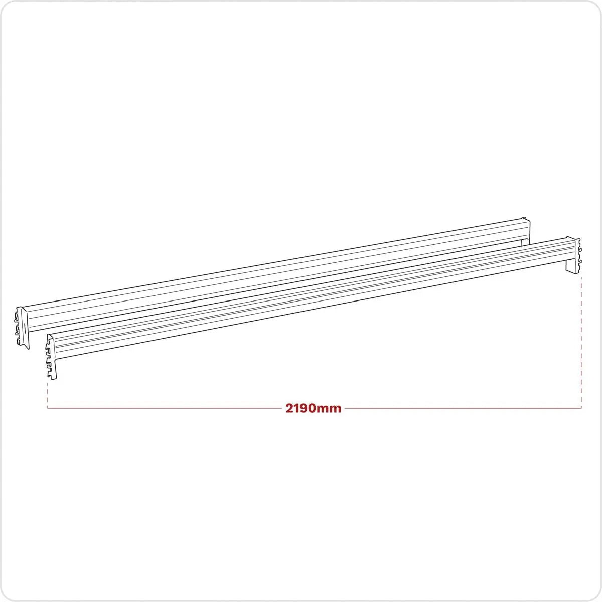 Sealey Cross Beam Tube 2250mm - Pair 1000kg Capacity