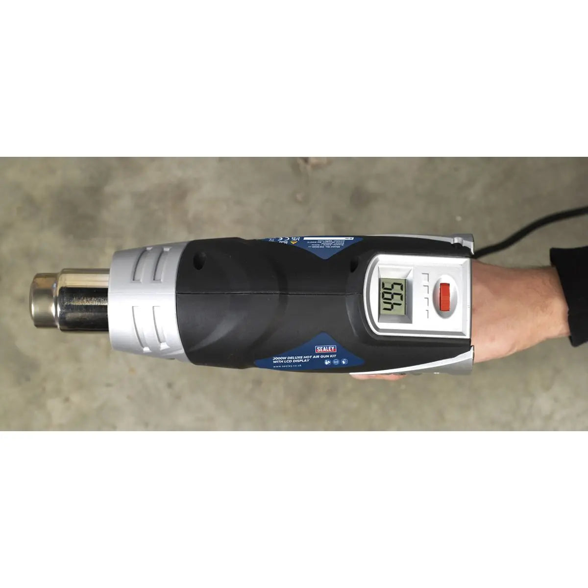 Sealey Deluxe Hot Air Gun Kit with LED Display 2000W 80-600°C
