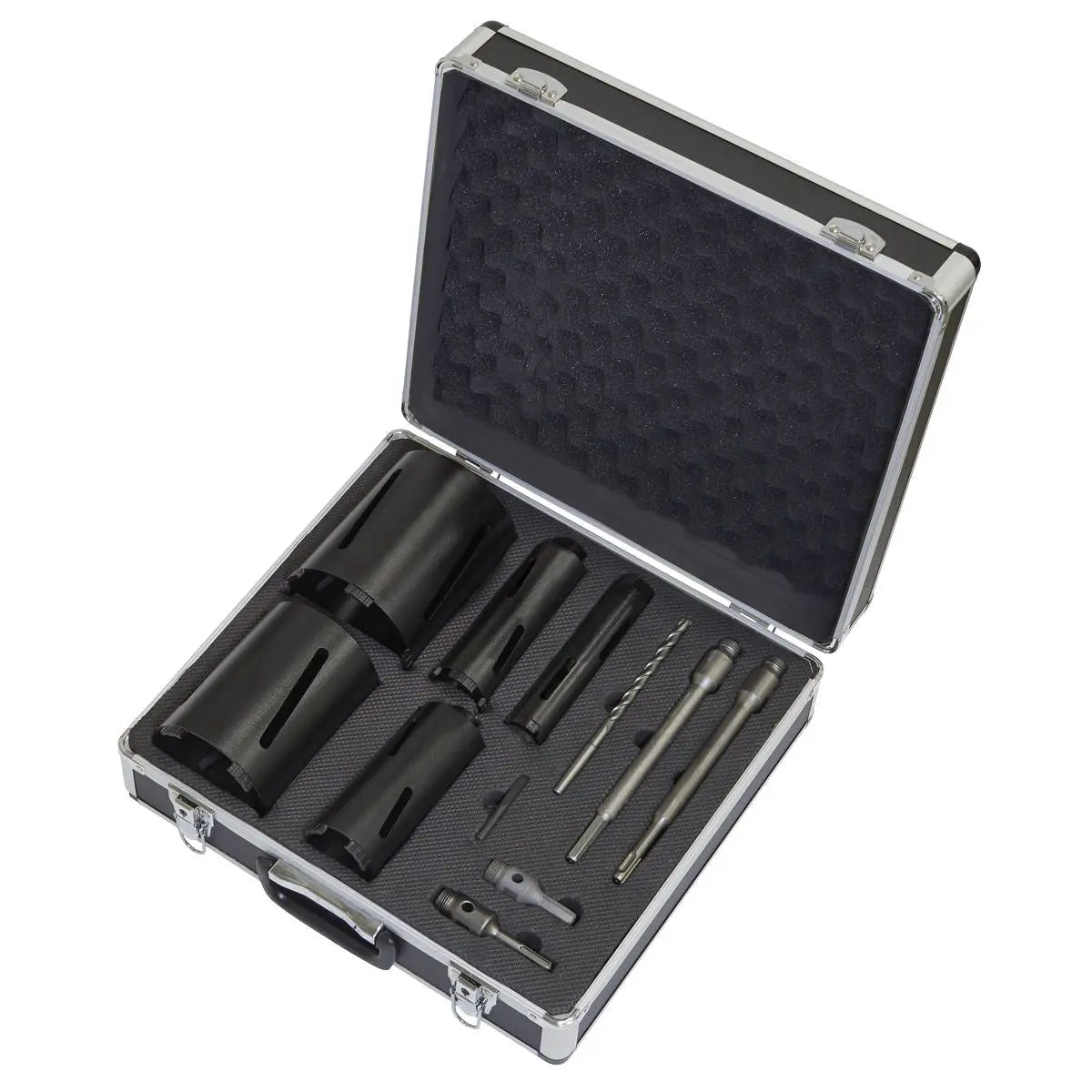 Sealey Diamond 5 Core Kit (Ø38, 52 ,65, 117, 127mm Cores with Adaptors)